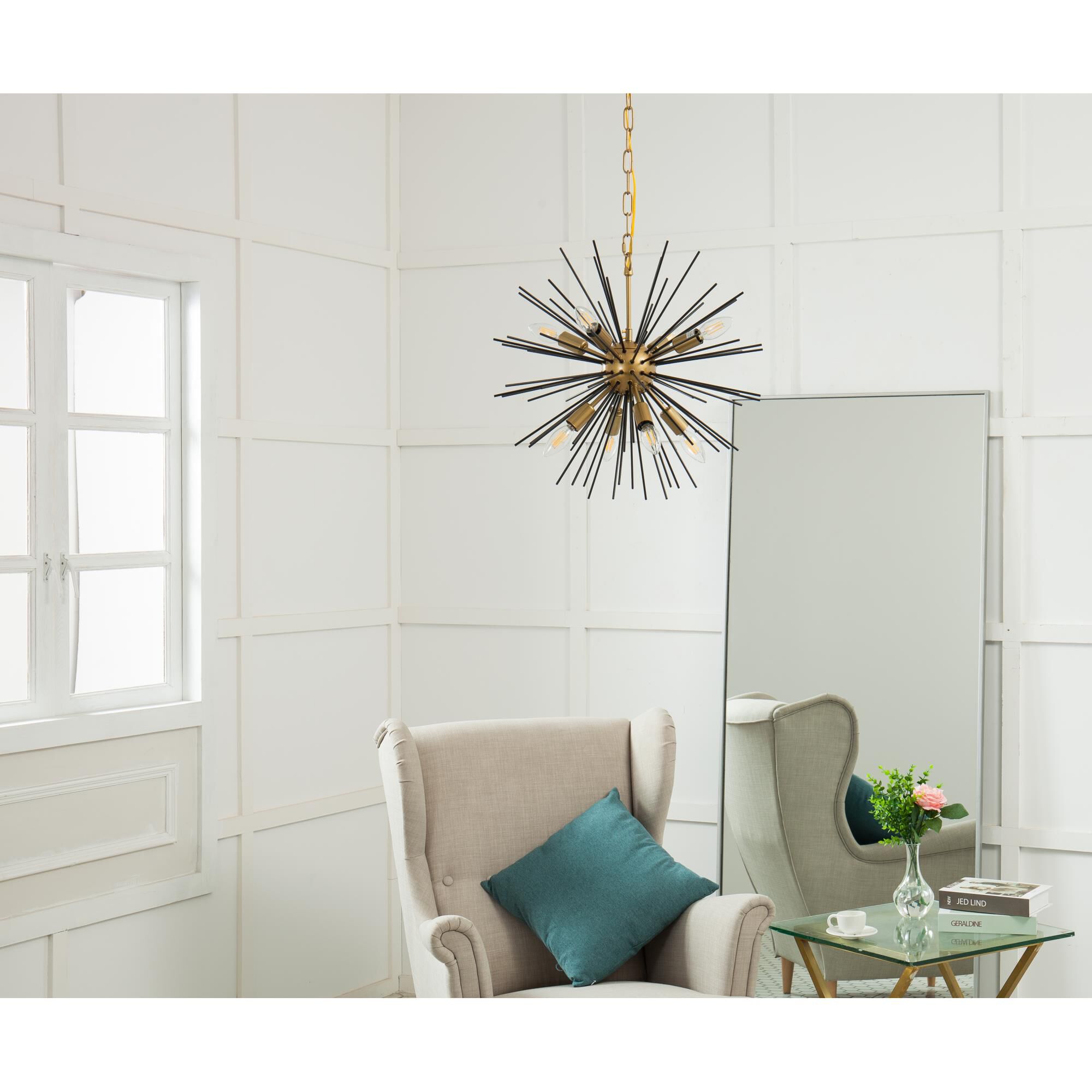 Shown in Brass And Black finish