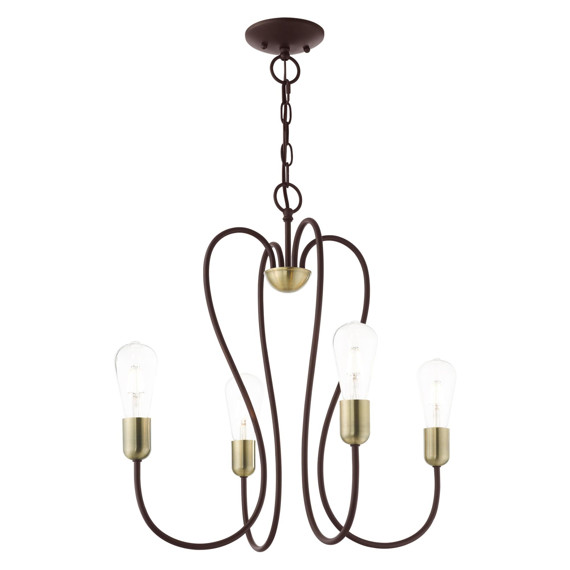 Lucerne 4 Light Mini Chandelier by Livex Lighting