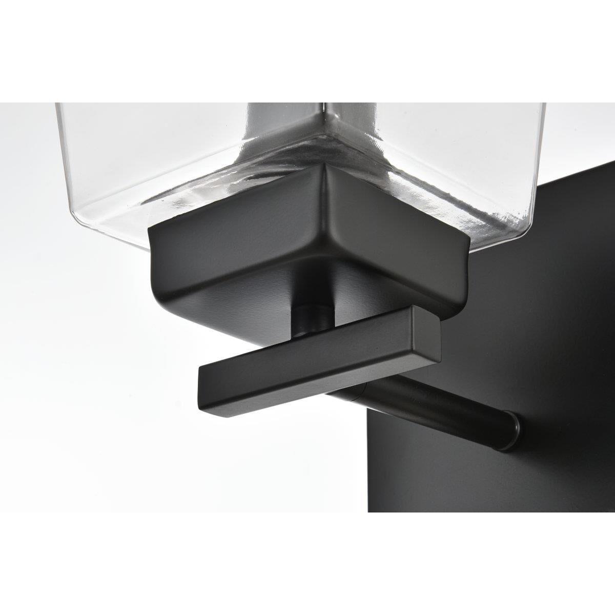 Shown in Black  finish and Clear glass