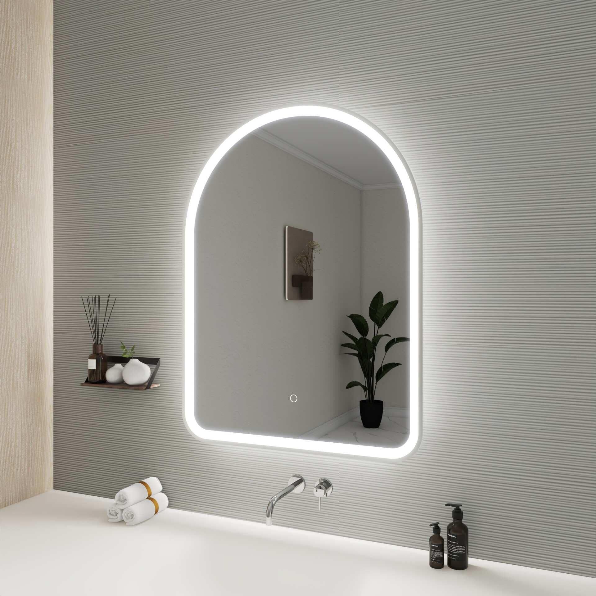 Harmoni 36 Inch Arched LED Lighted Mirror by Elegant Decor