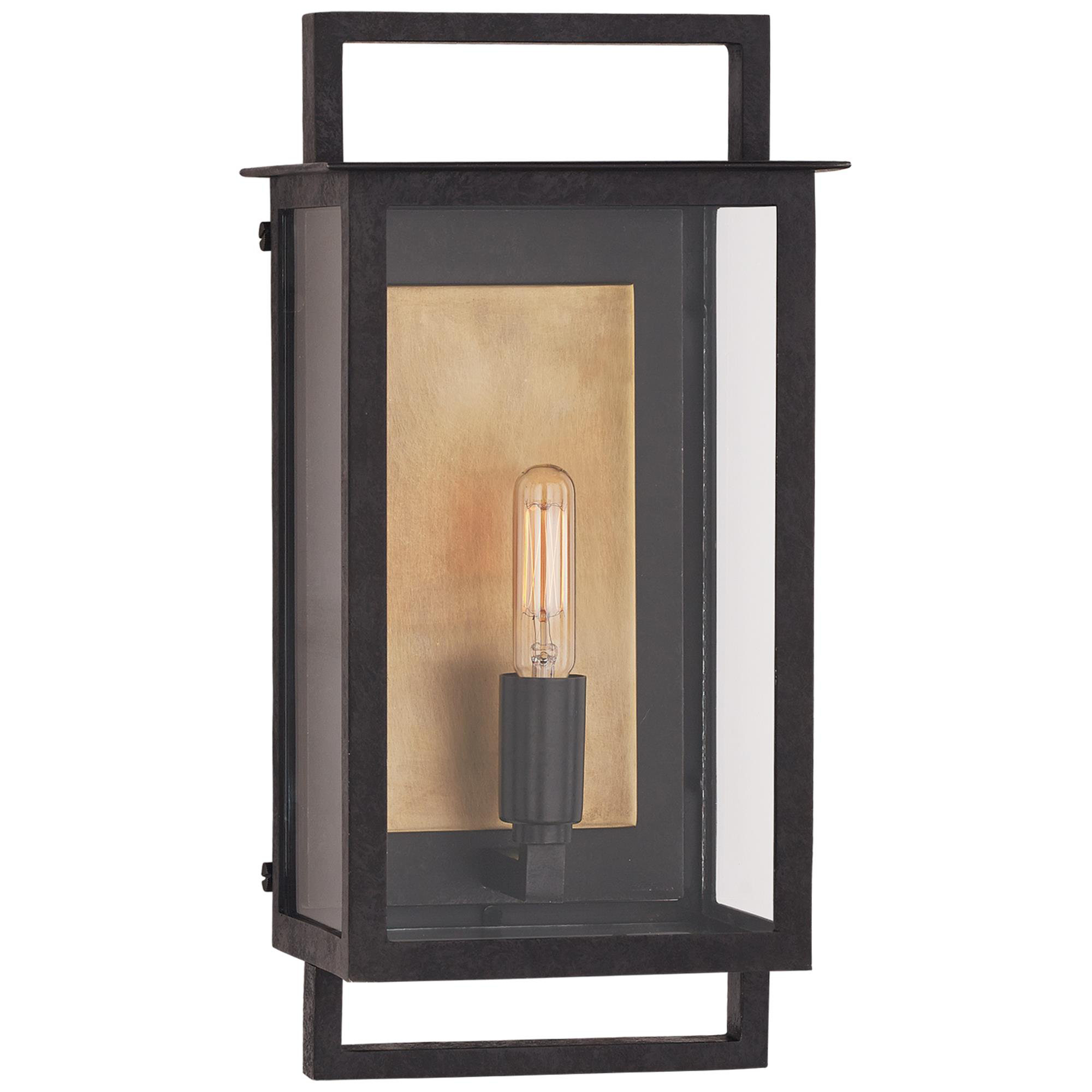 Shown in Aged Iron And Clear Glass finish and Clear glass