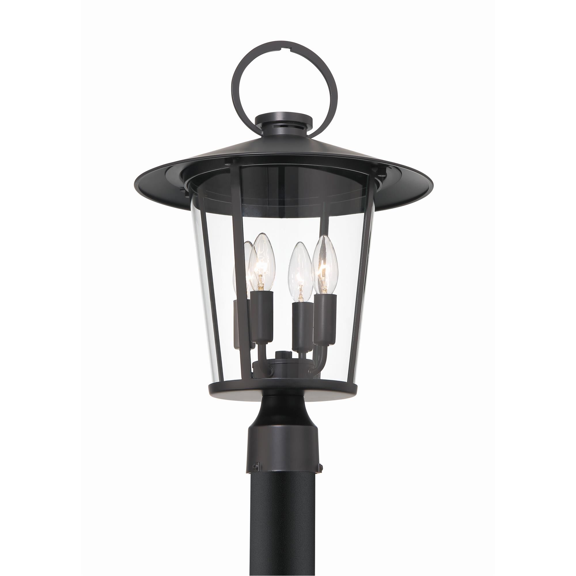 Shown in Matte Black finish and Clear glass and Clear Glass shade