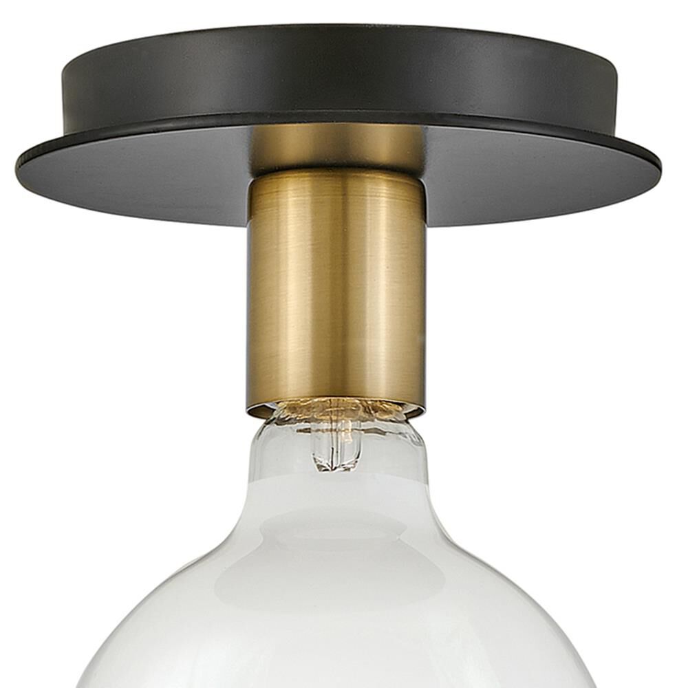 Shown in Lacquered Brass finish and Black accent