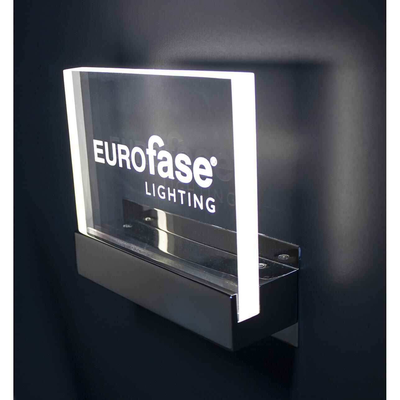 Shown in Chrome finish and Clear Acrylic glass