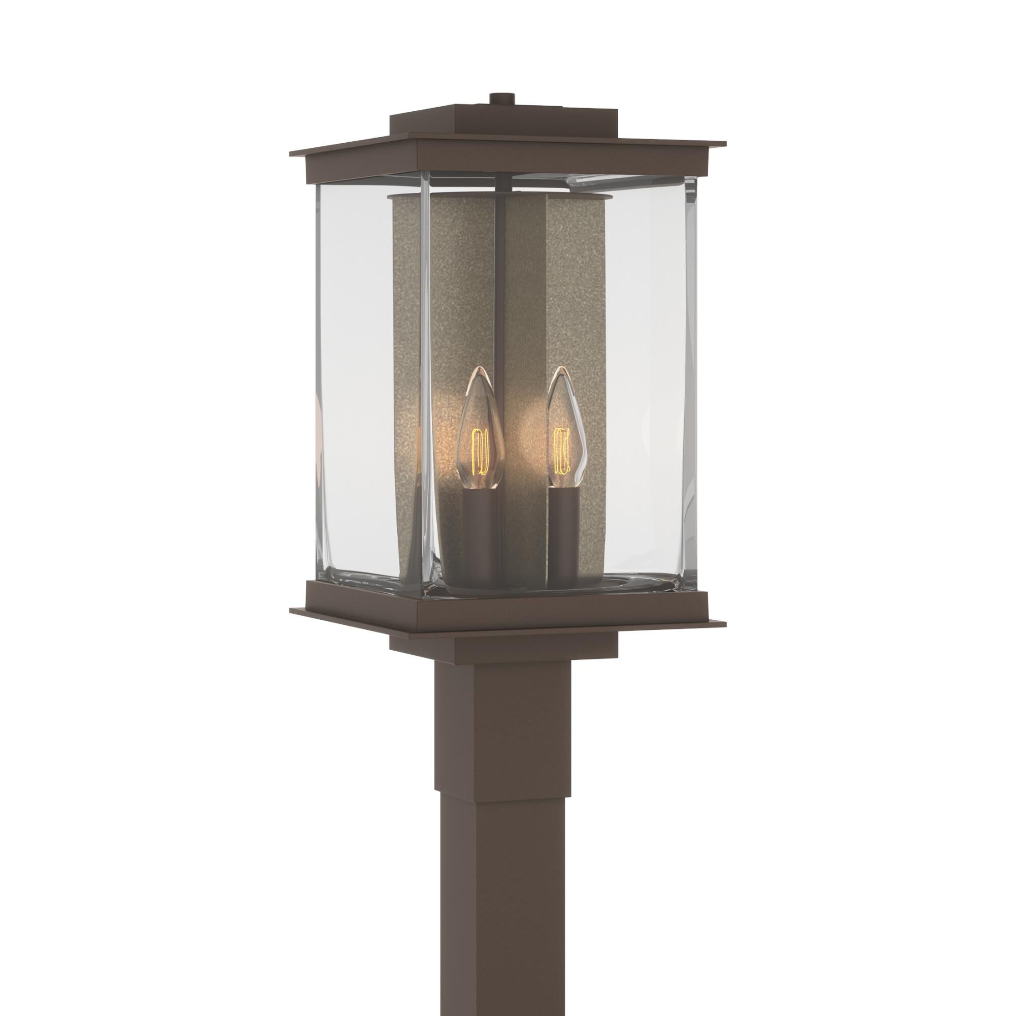 Shown in Coastal Bronze finish and Clear glass and Translucent Soft Gold accent