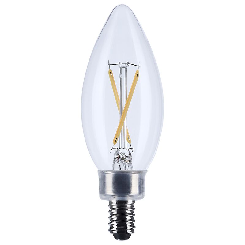 Dimmable 3 Watt 3000K B11 LED Light Bulb by Satco