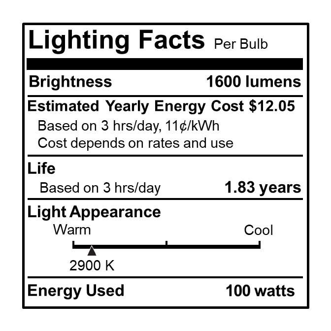 100 Watt 2900K T4 Halogen Light Bulb,