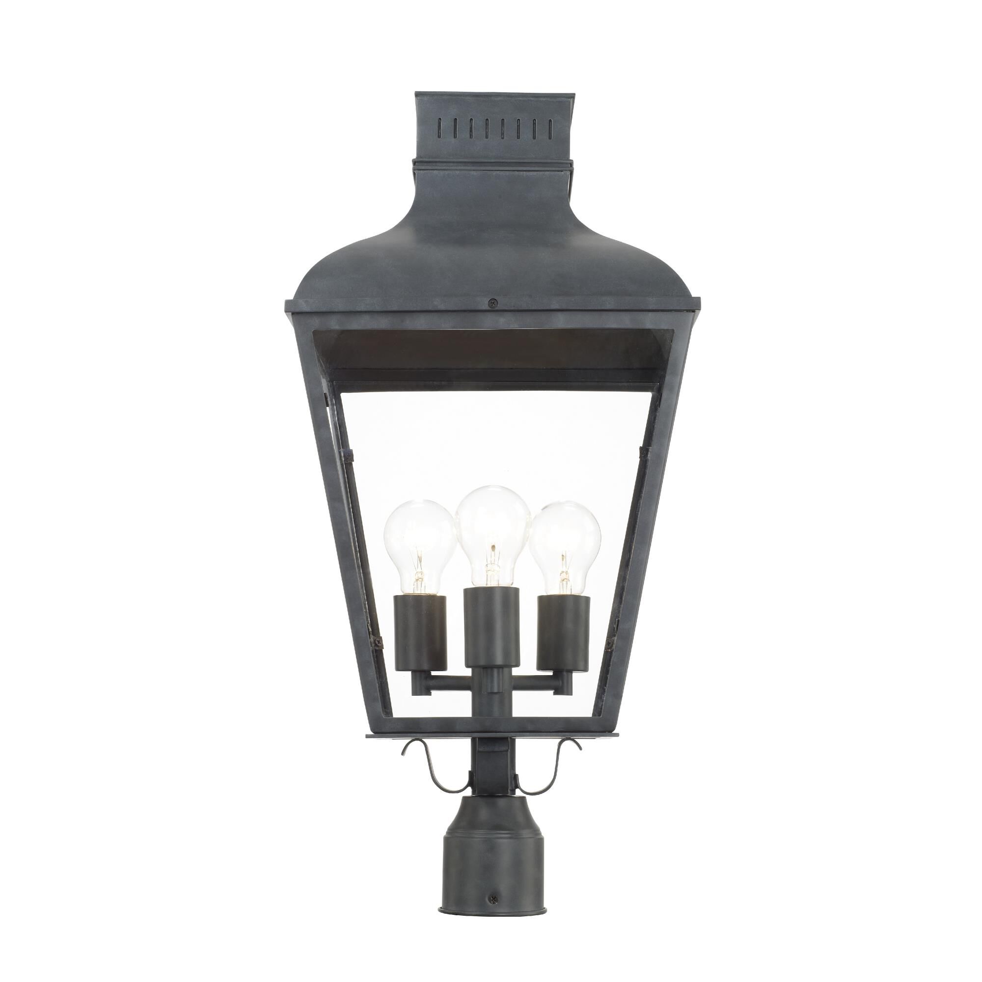 Dumont 25 Inch Tall 3 Light Outdoor Post Lamp by Crystorama