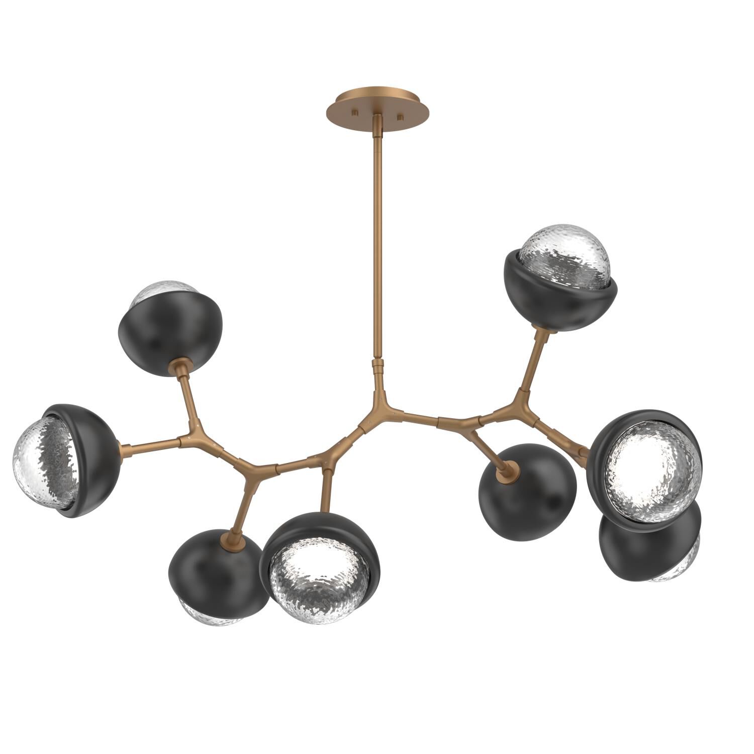 Levi Wilson Cabochon 38 Inch Linear Suspension Light by Hammerton Studio
