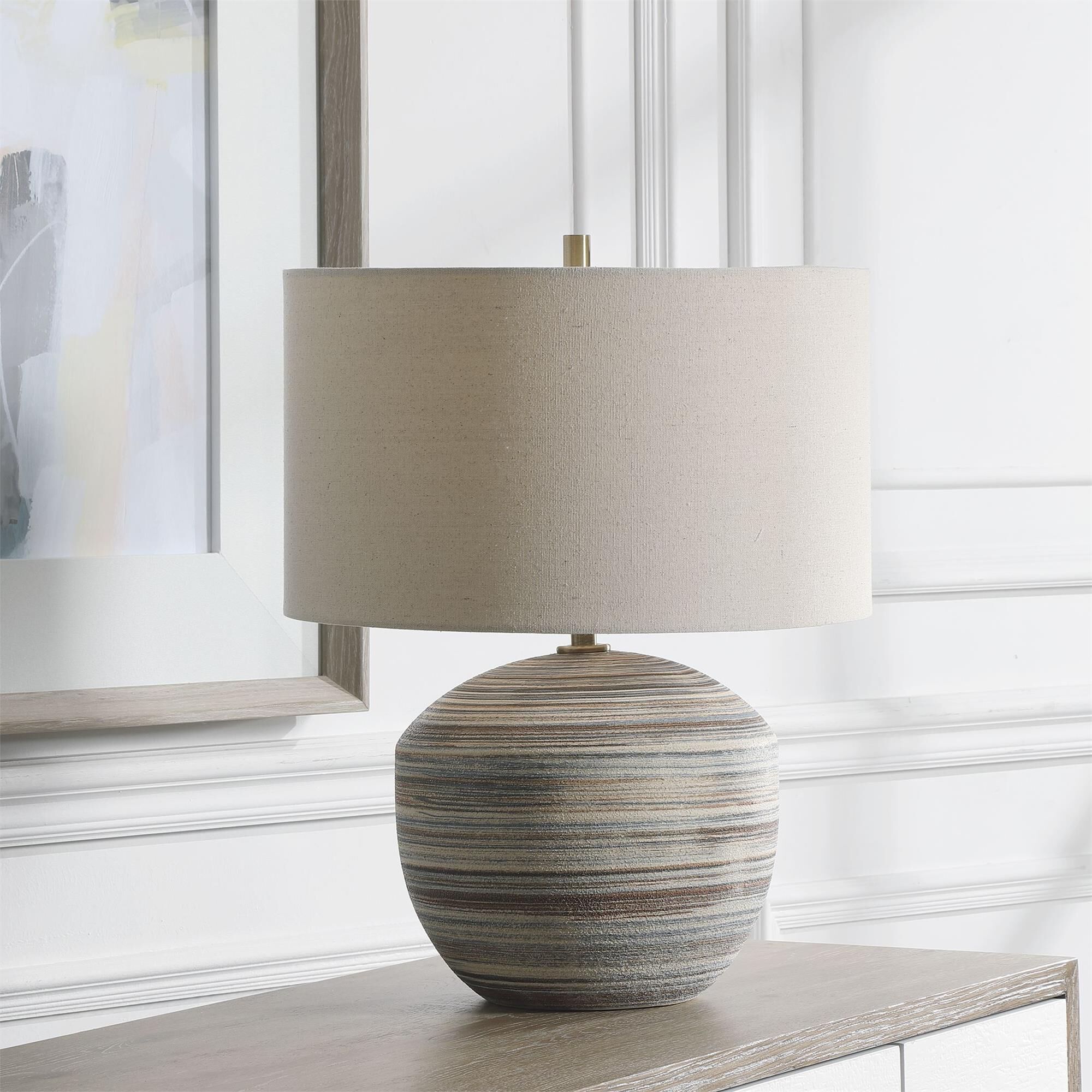 Prospect Striped Accent Lamp by Uttermost