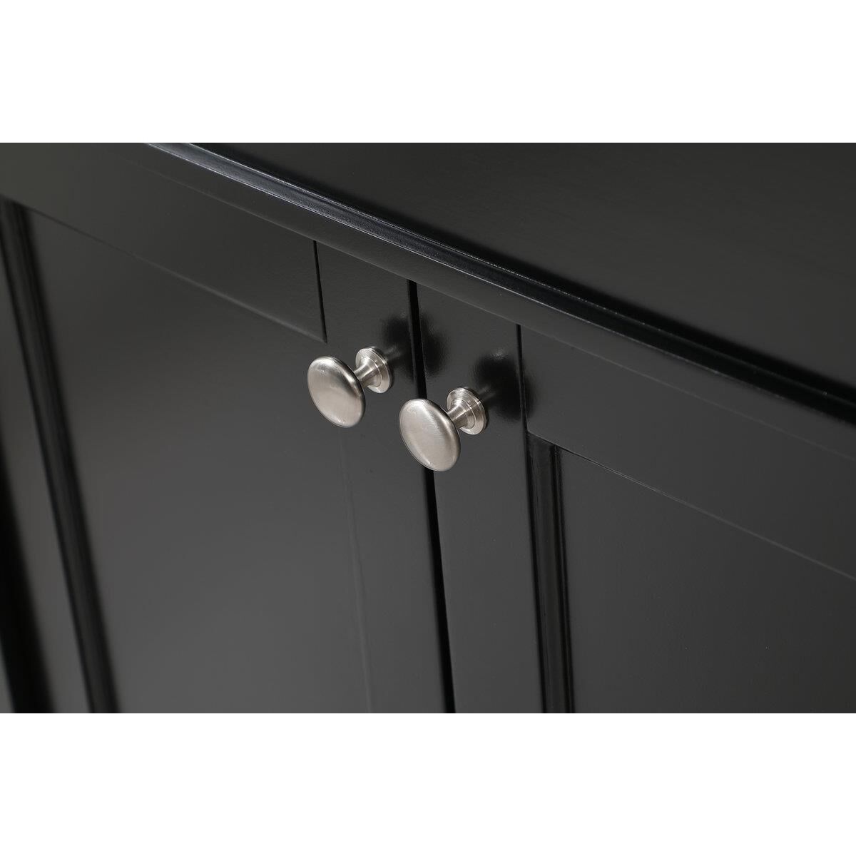 Shown in Black finish and Backsplash accent