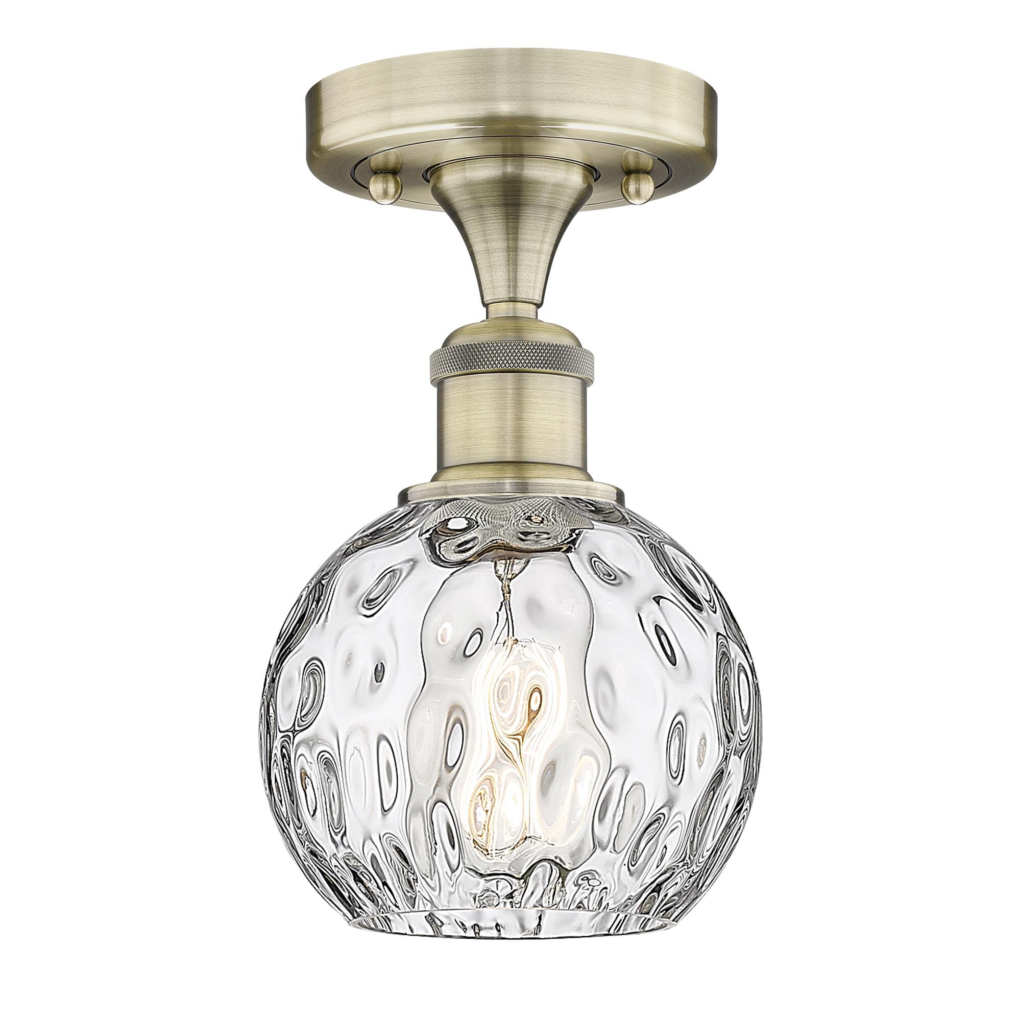 Bruno Marashlian Athens Water Glass 6 Inch 1 Light Semi Flush Mount by Innovations Lighting