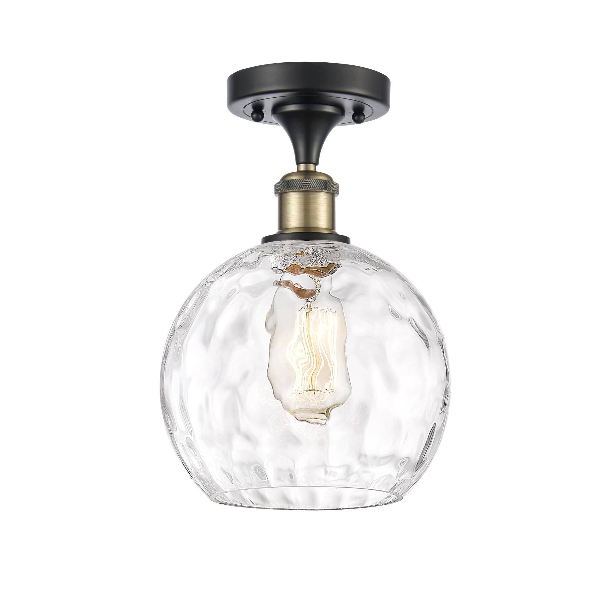 Bruno Marashlian Athens Water Glass 8 Inch 1 Light Semi Flush Mount by Innovations Lighting
