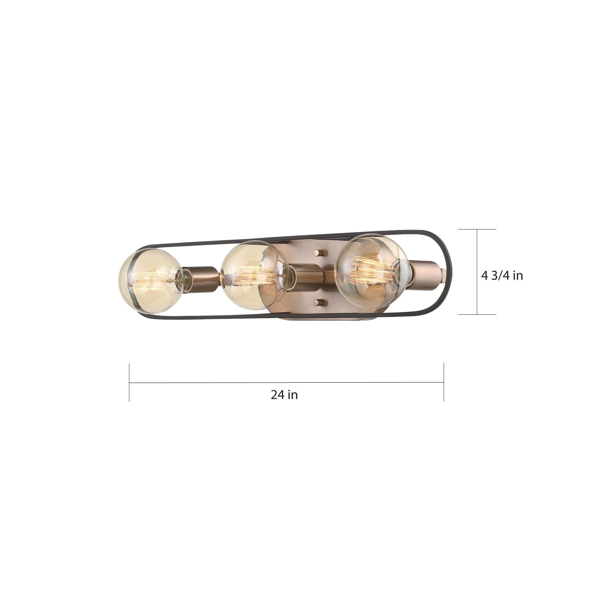 Chassis 24 Inch 3 Light Bath Vanity Light by Nuvo Lighting