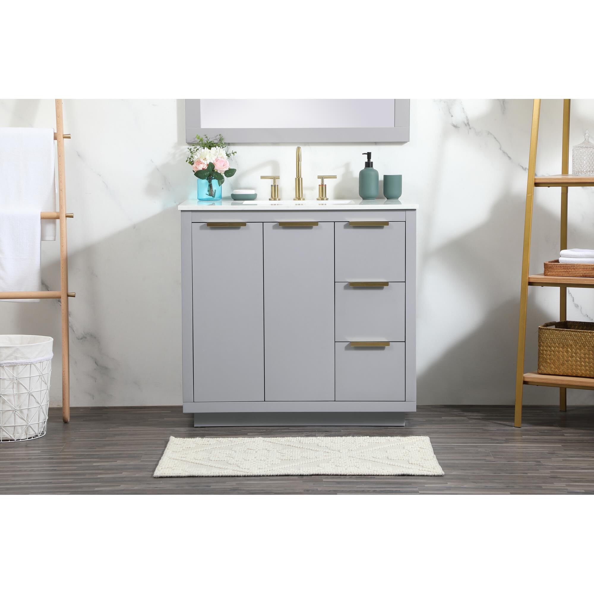 Shown in Grey finish