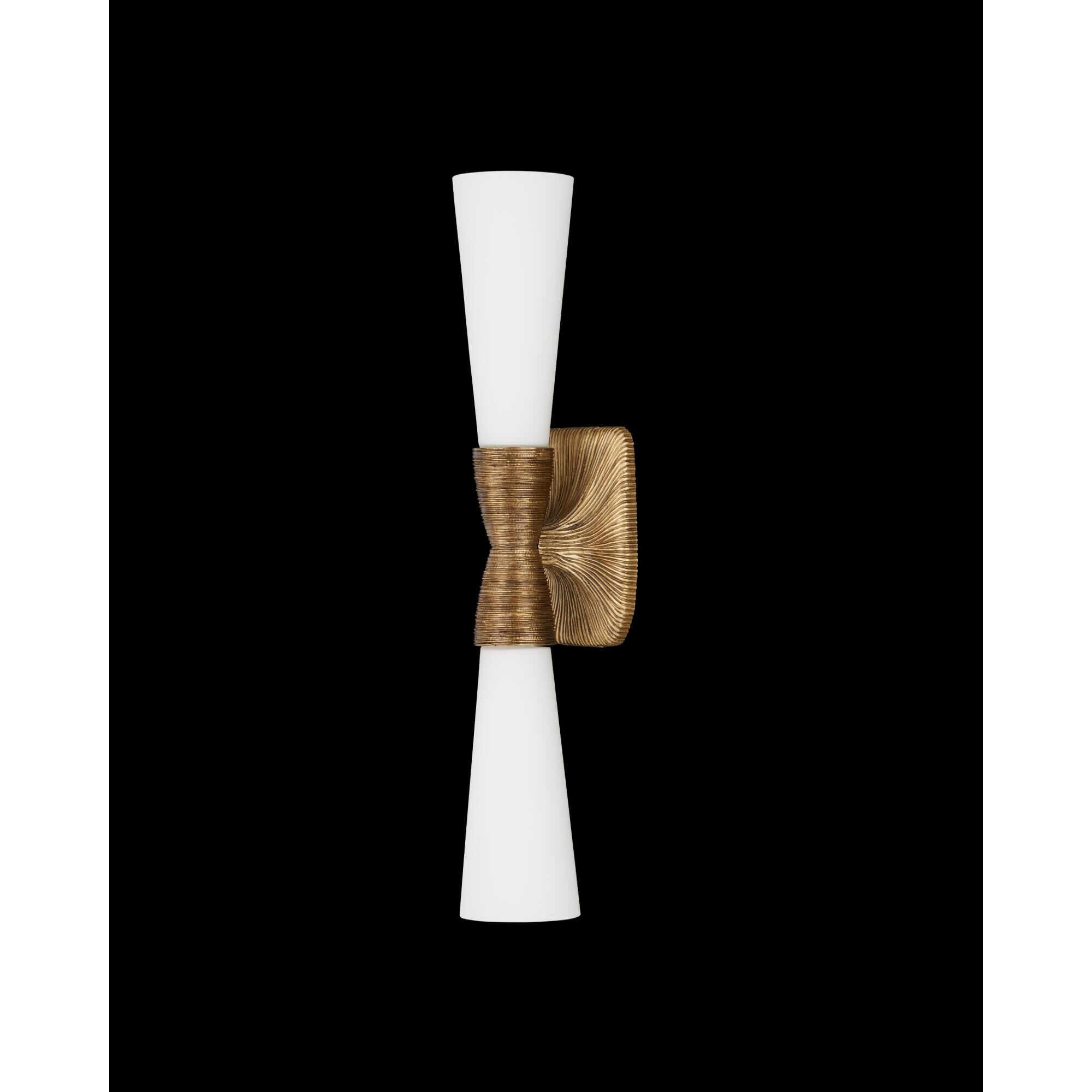 Shown in Opaque White and Antique Brass finish