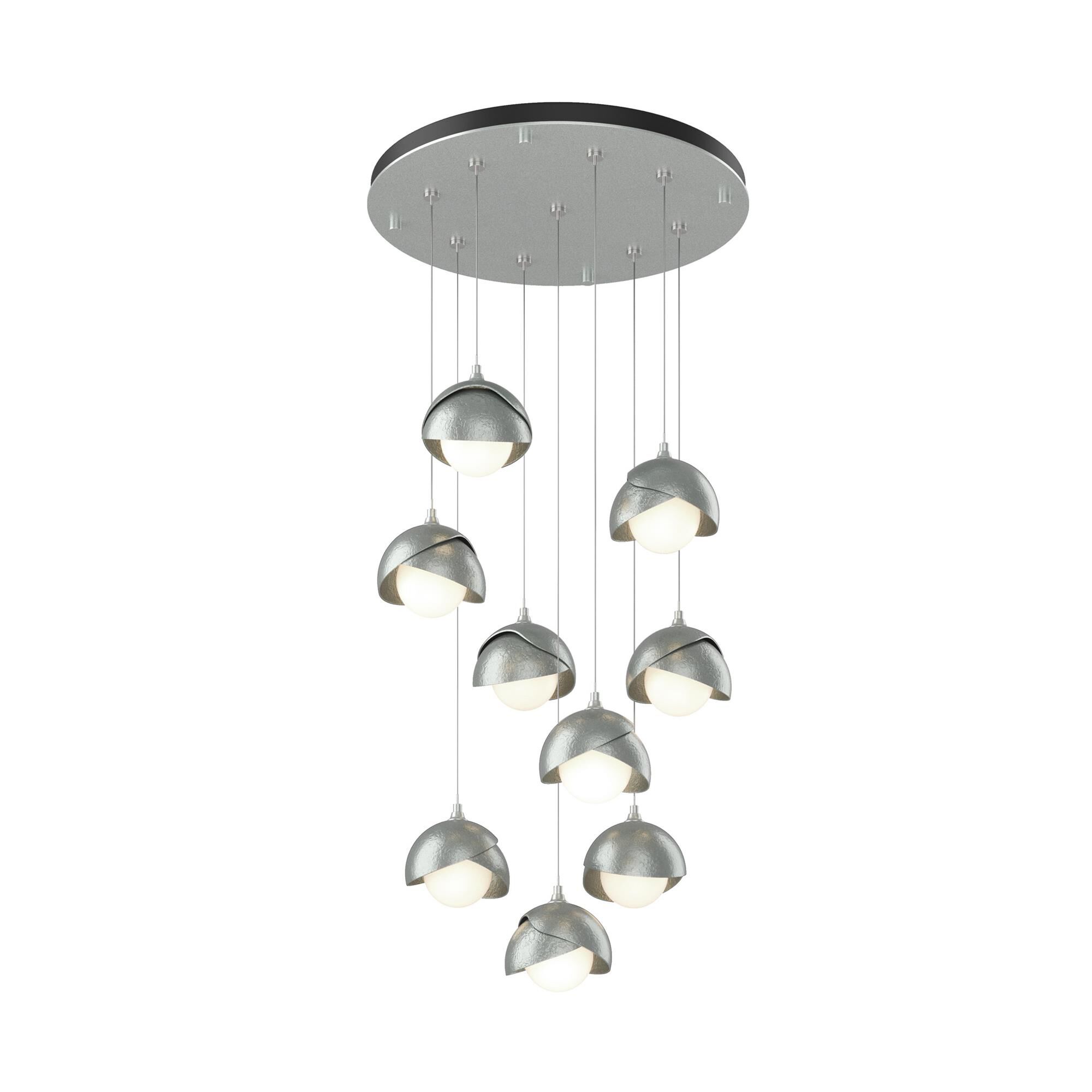 Shown in Vintage Platinum finish and Opal (Gg) glass and Vintage Platinum (82) accent