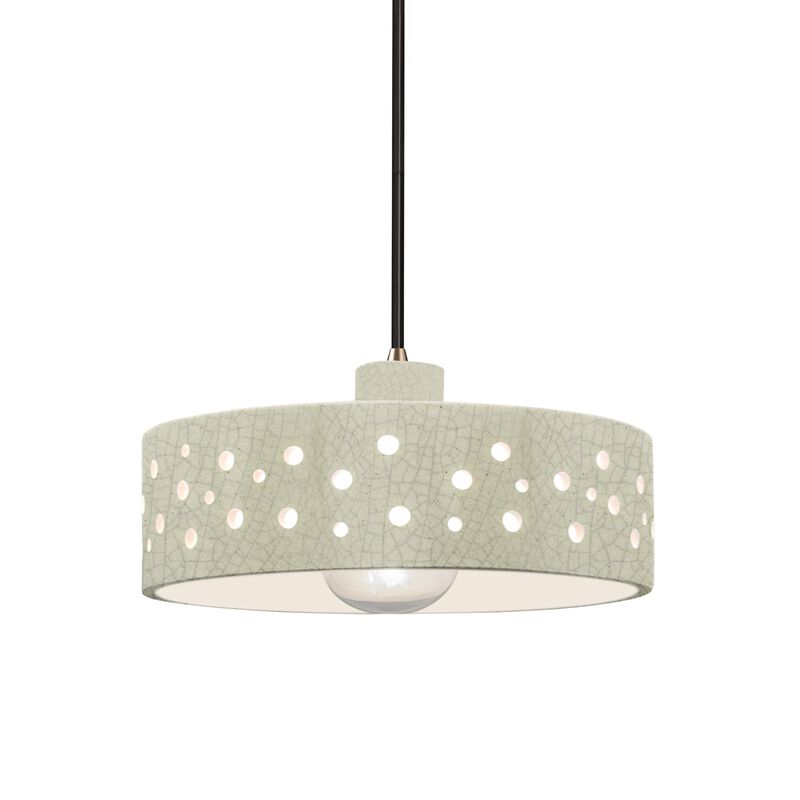 Perforated Dish 12 Inch Mini Pendant by Justice Design Group