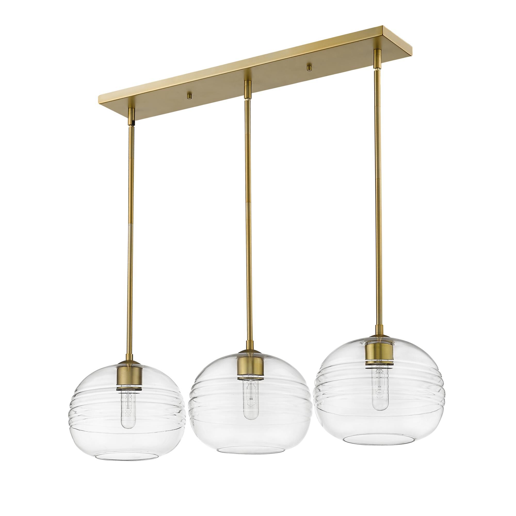 Shown in Olde Brass finish and Glass shade