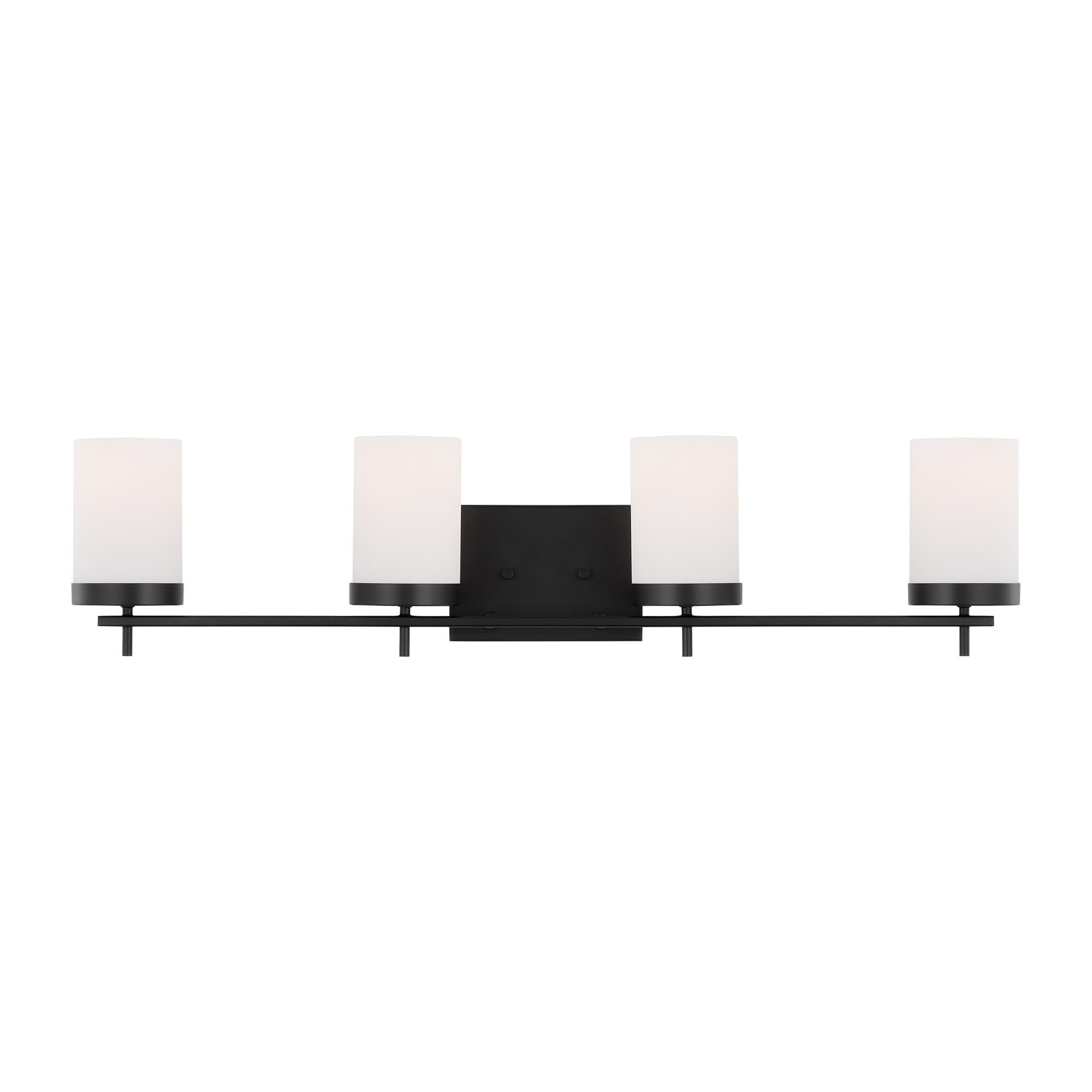 Shown in Midnight Black finish and Etched / White Inside Glass s shade