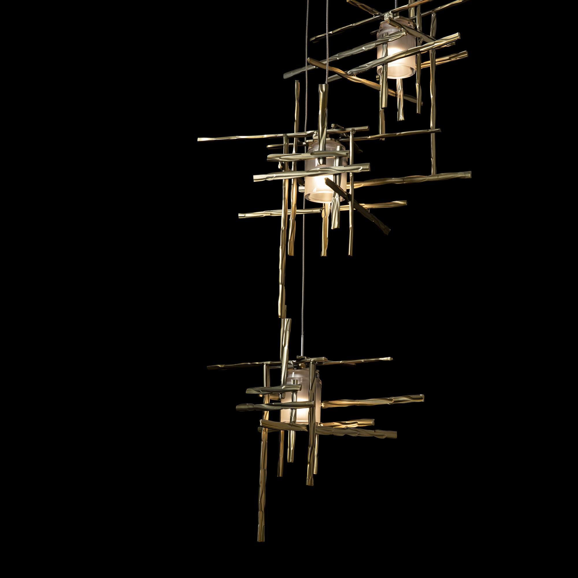 Shown in Modern Brass finish and Cast glass and Cast Glass shade