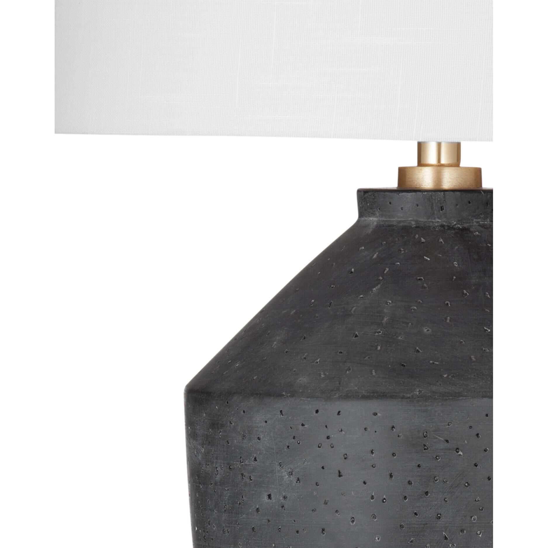 Shown in Matte Black finish and White shade