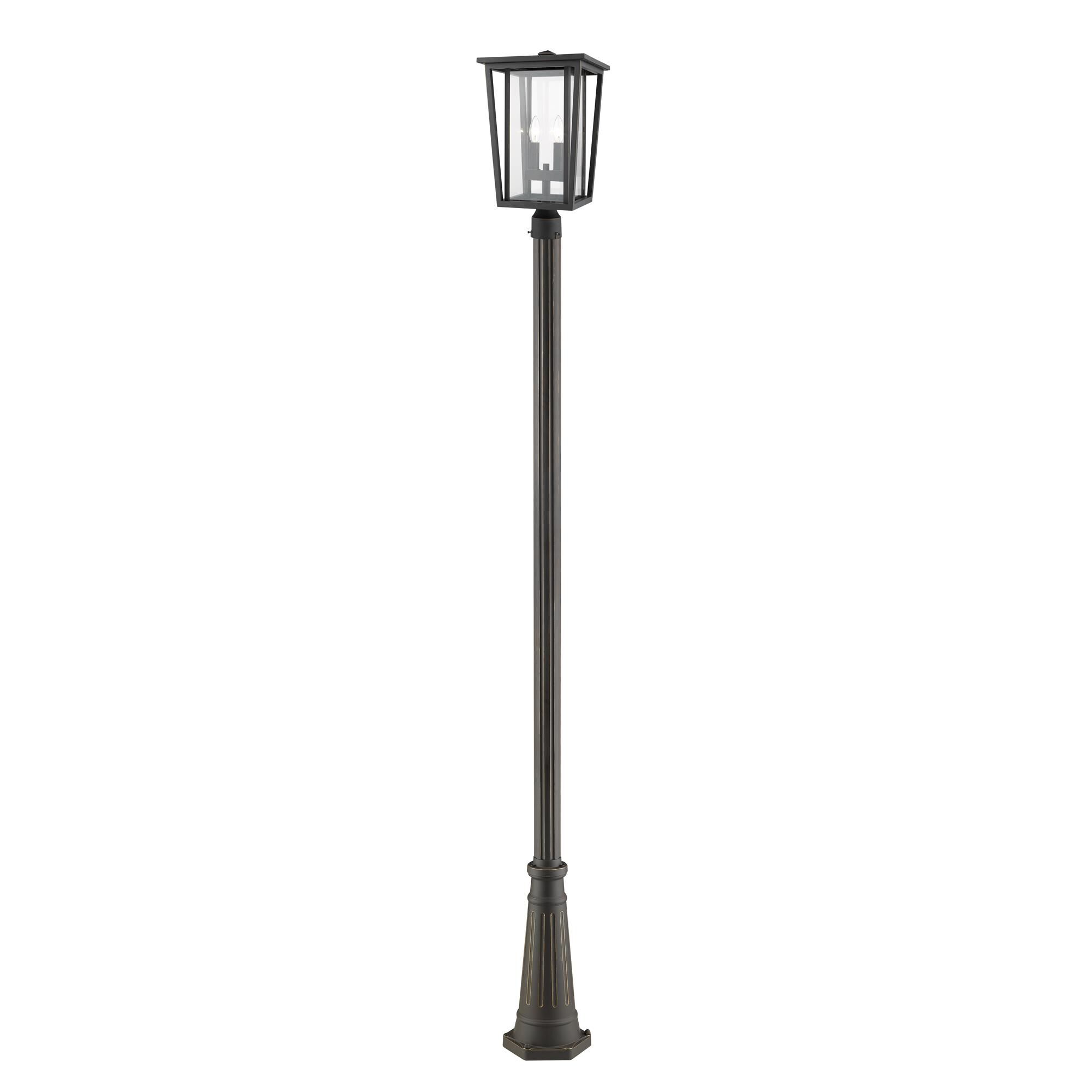 Shown in Oil Rubbed Bronze finish and Glass shade