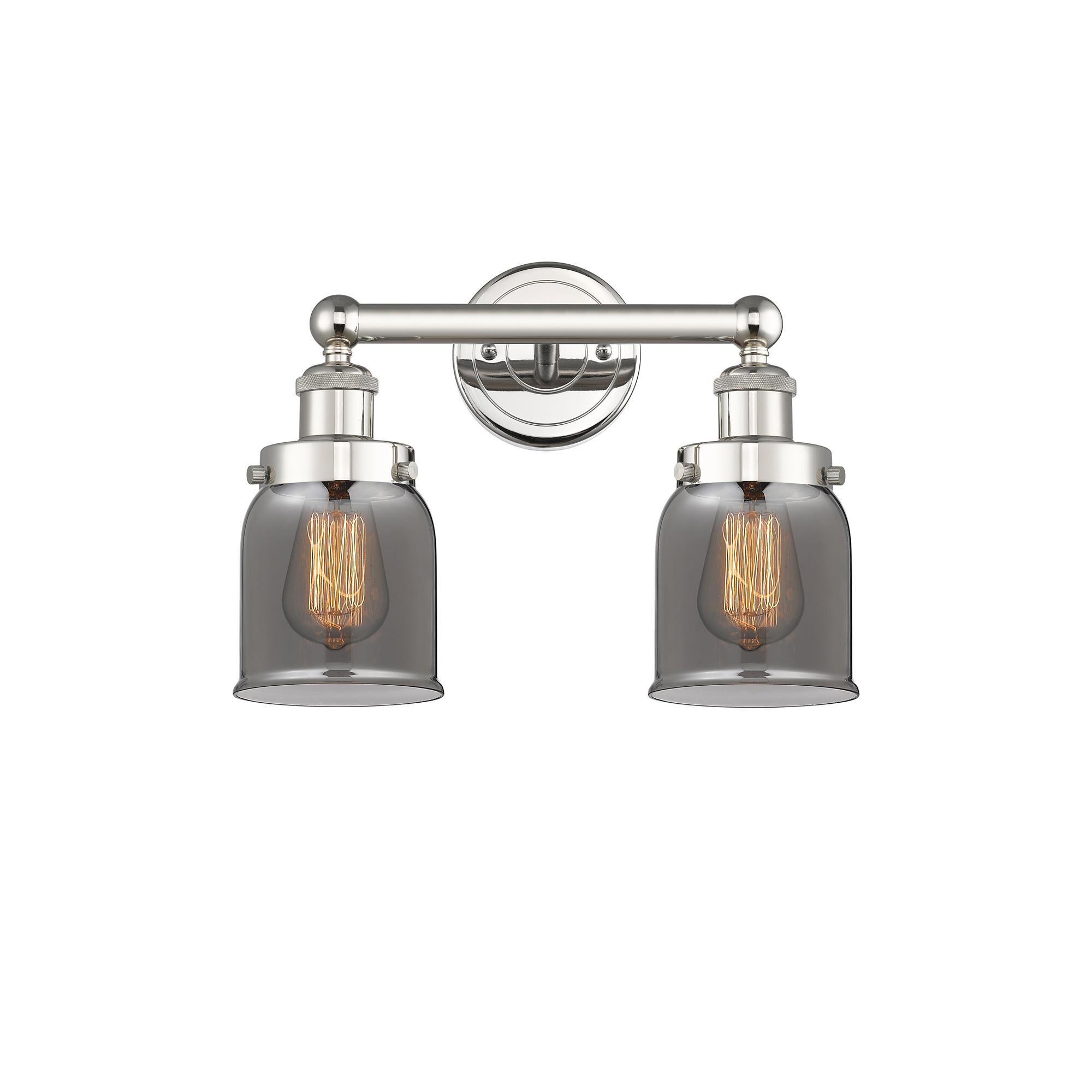 Shown in Polished Nickel finish and Plated Smoke glass