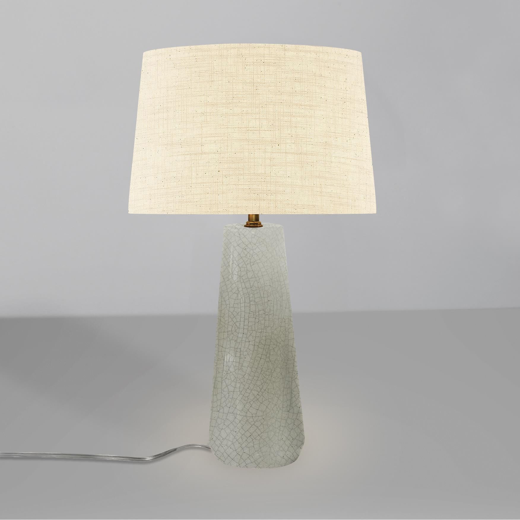 Shown in White Crackle finish and Cream shade