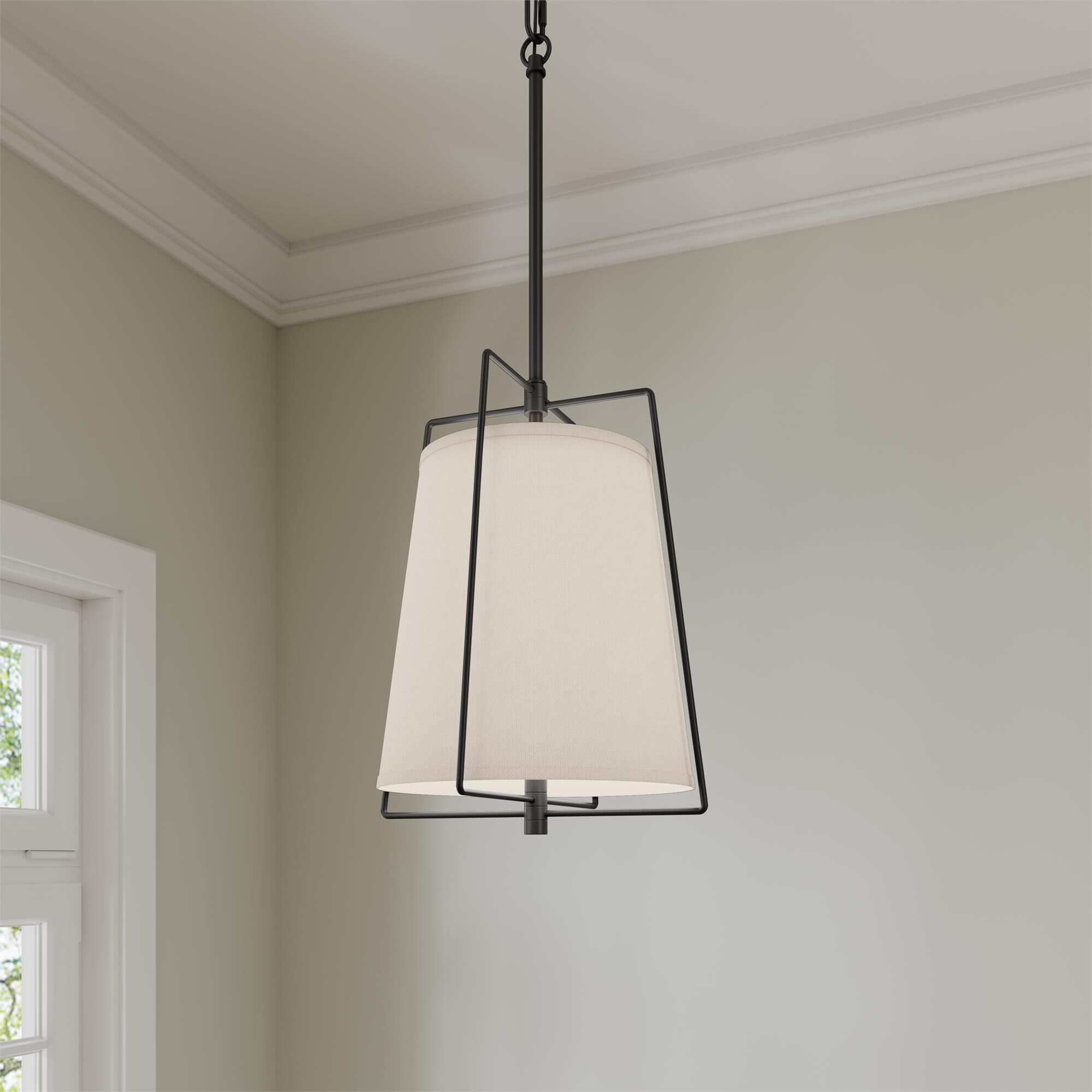 Shown in Matte Black finish and White glass