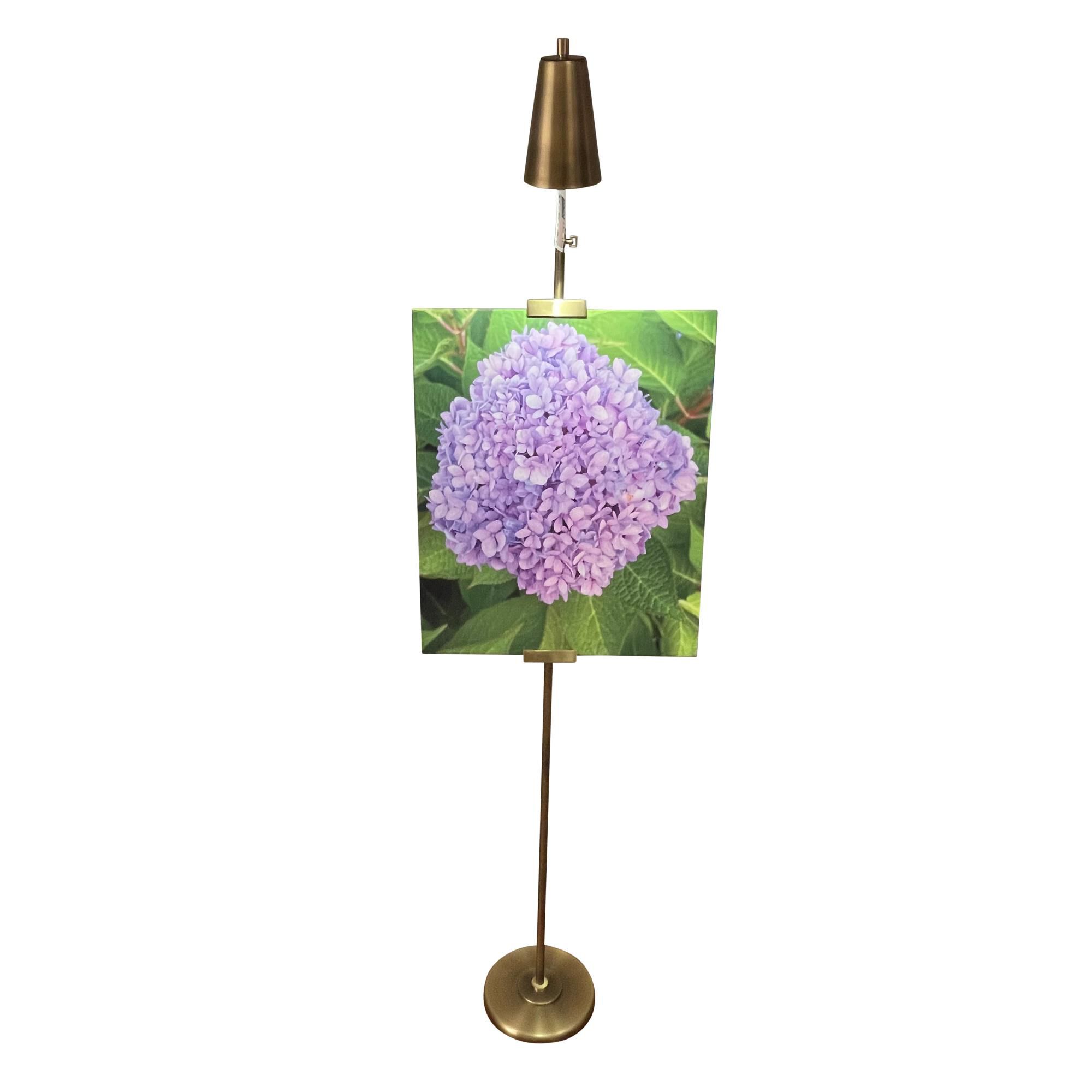 Shown in Antique Brass and Satin Brass finish and Metal shade