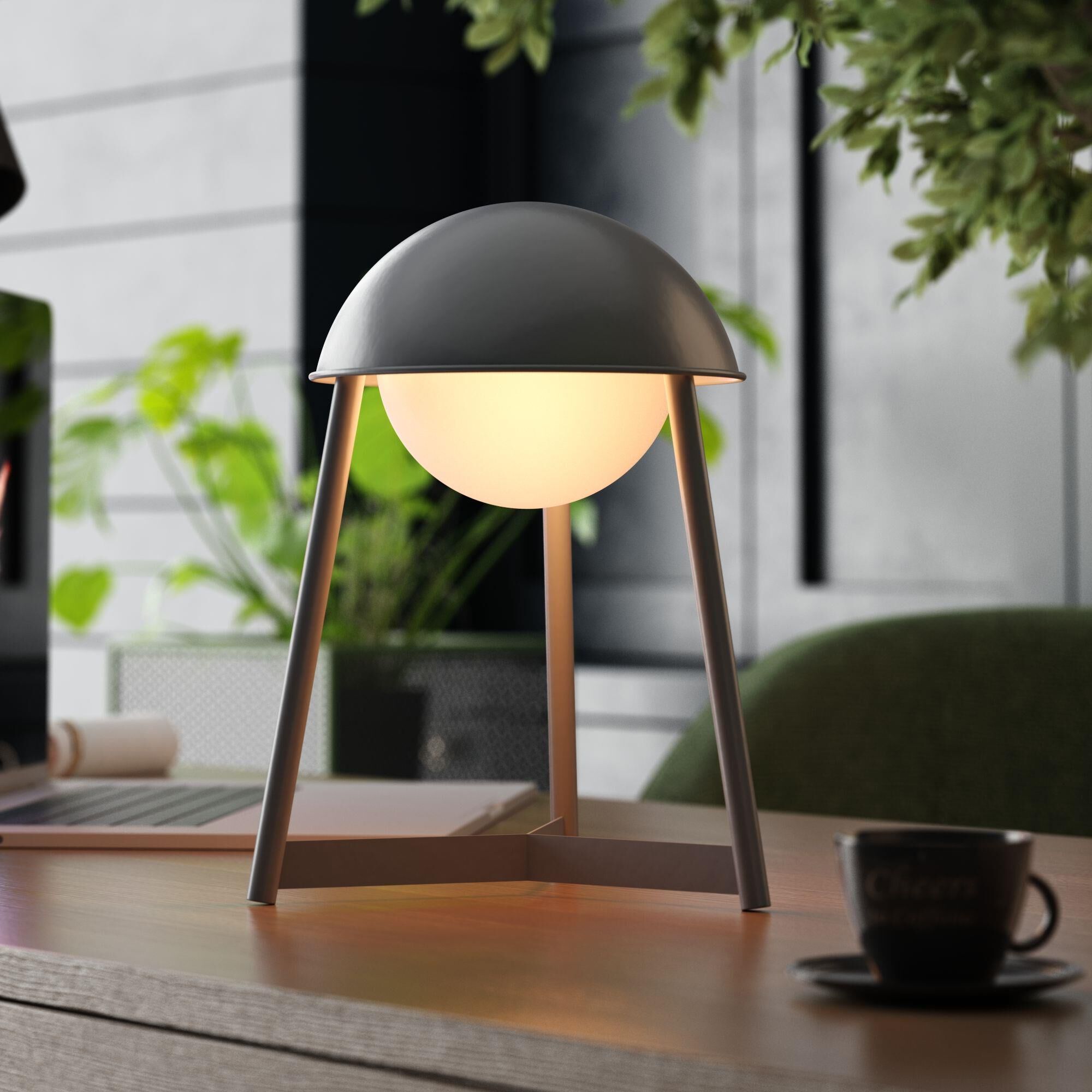 Kibun Helmet 21 Inch Table Lamp by Bulbrite
