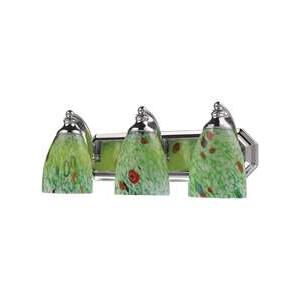 Shown in Polished Chrome finish and Emerald glass 