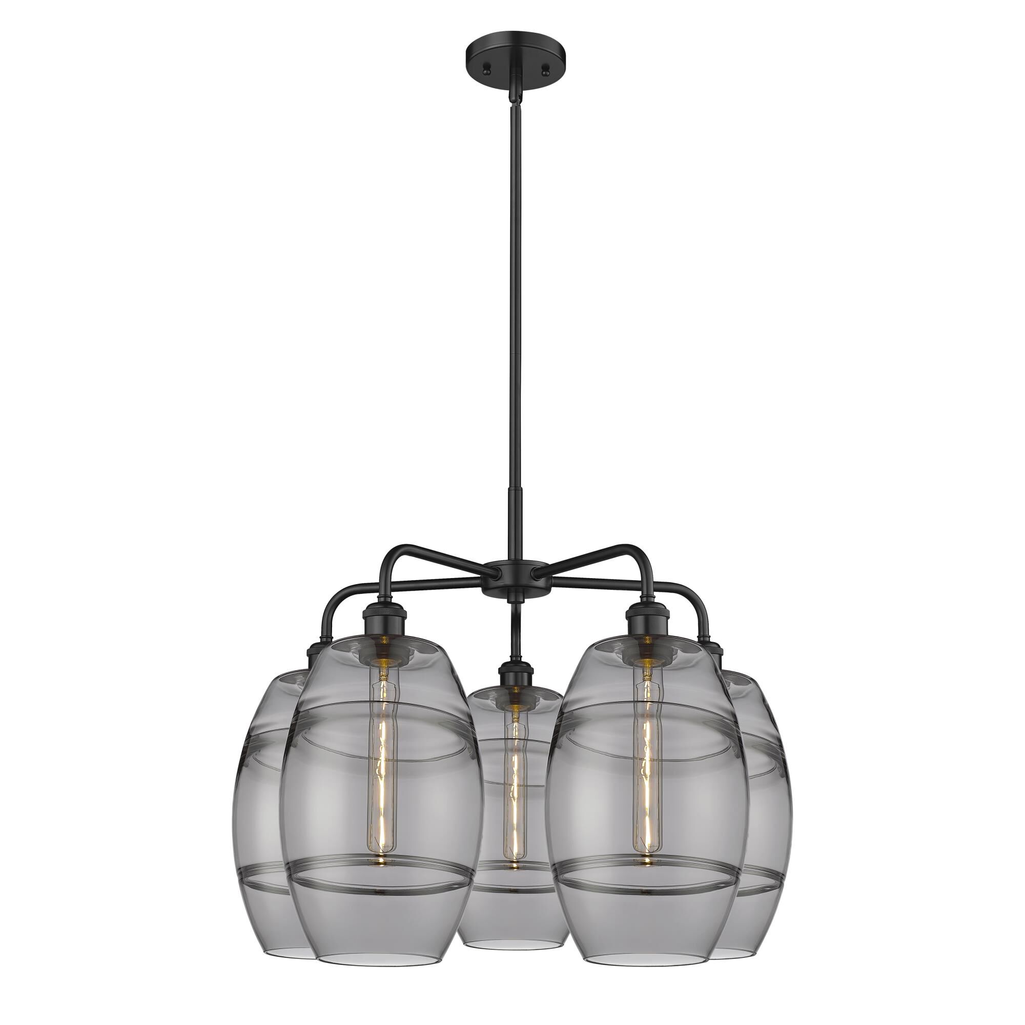 Shown in Matte Black finish and Light Smoke glass