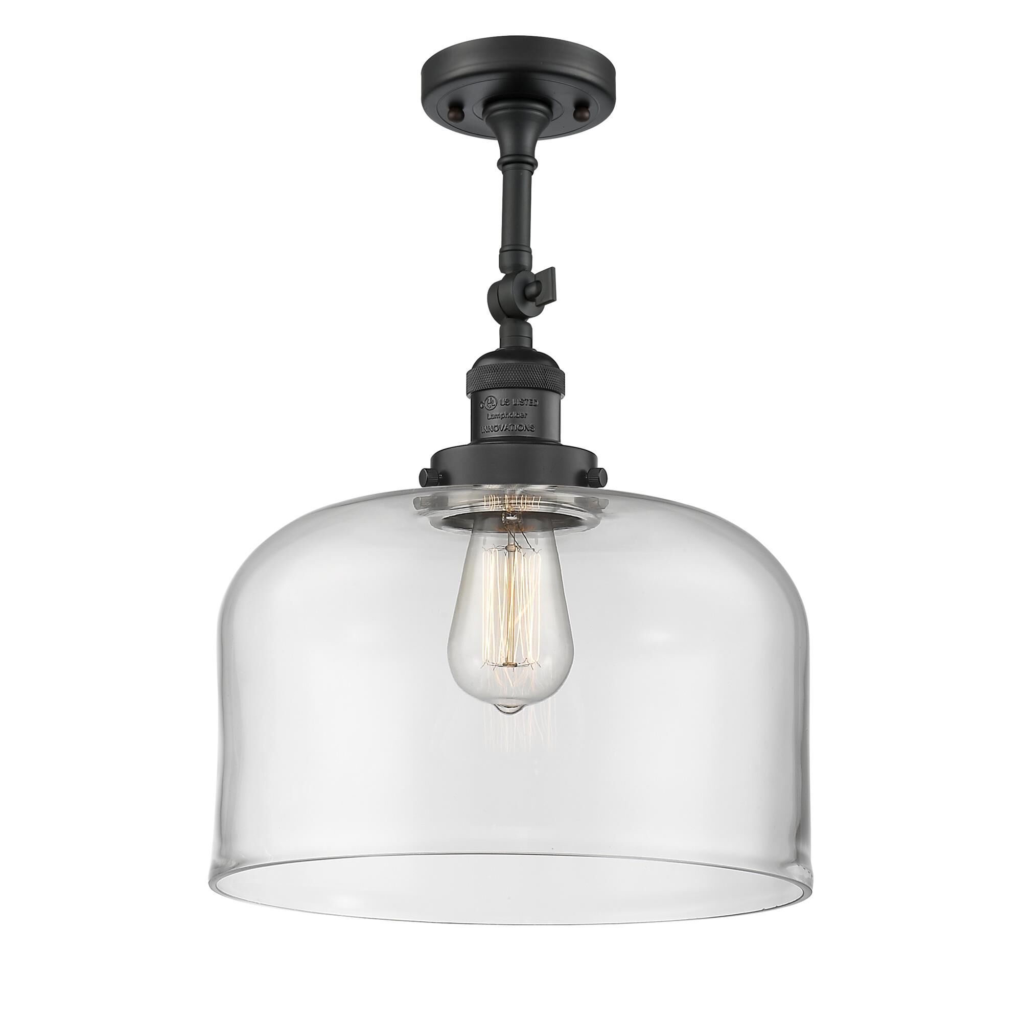 Shown in Matte Black finish and Clear glass