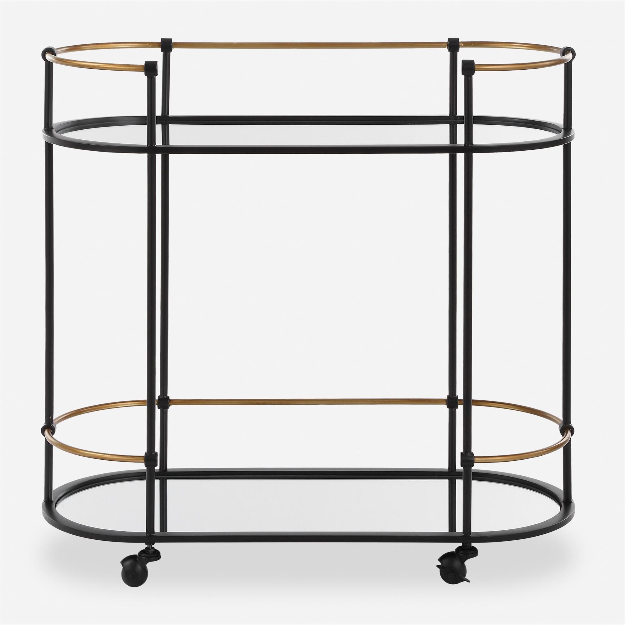 David Frisch Andre  32 InchBar Cart by Uttermost