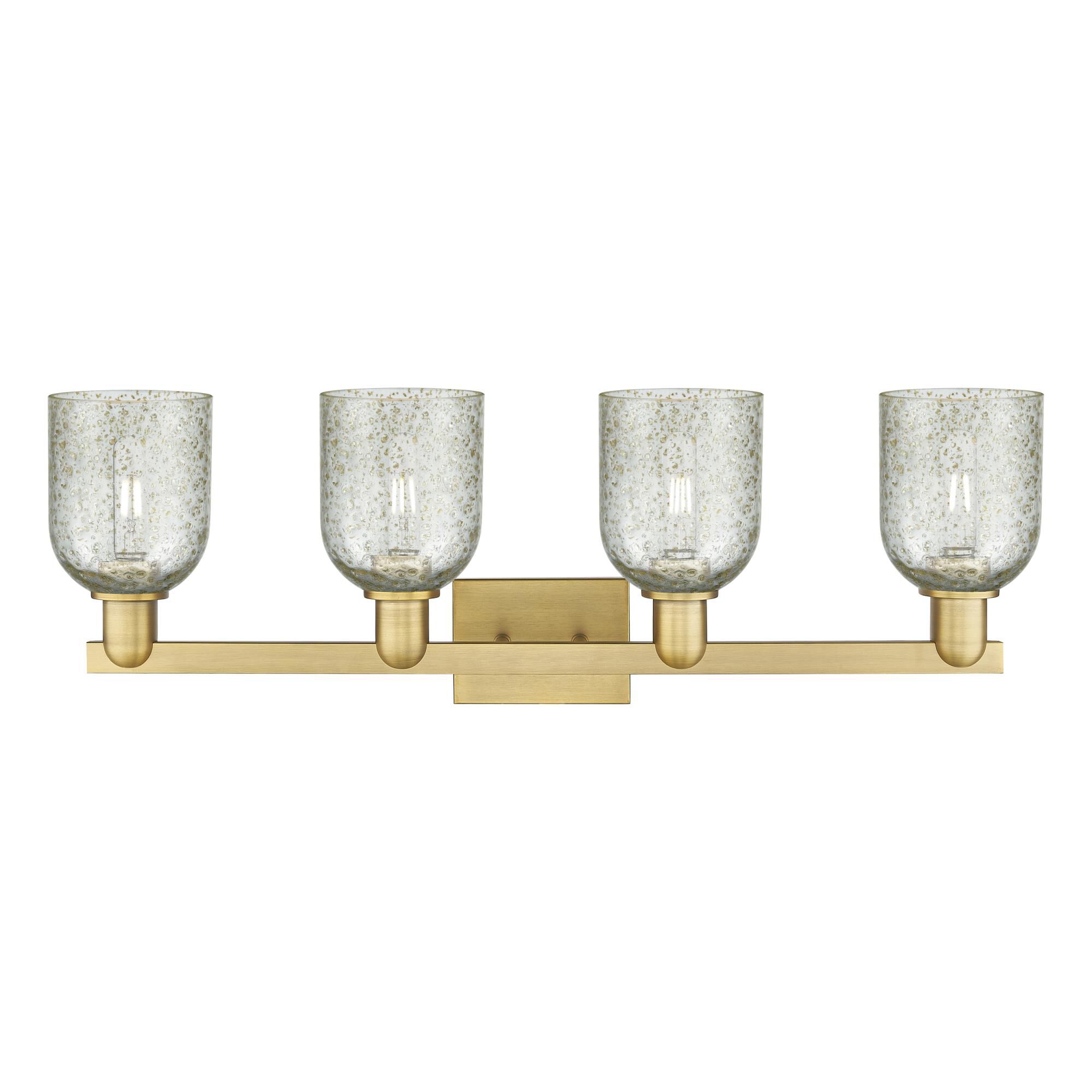 Shown in Brushed Brass finish and Mica glass