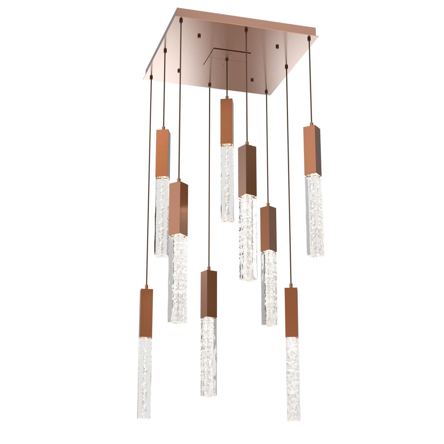 Shown in Burnished Bronze finish and Geo Inner And Clear Outer glass