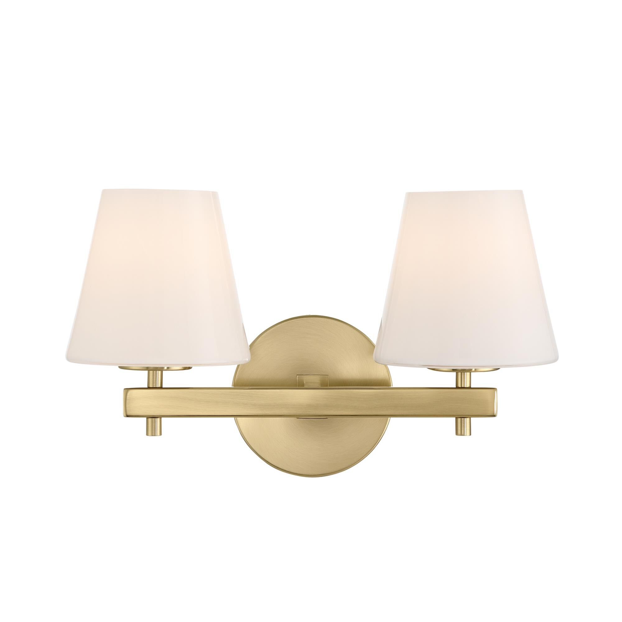 Shown in Vibrant Gold finish and Glass shade
