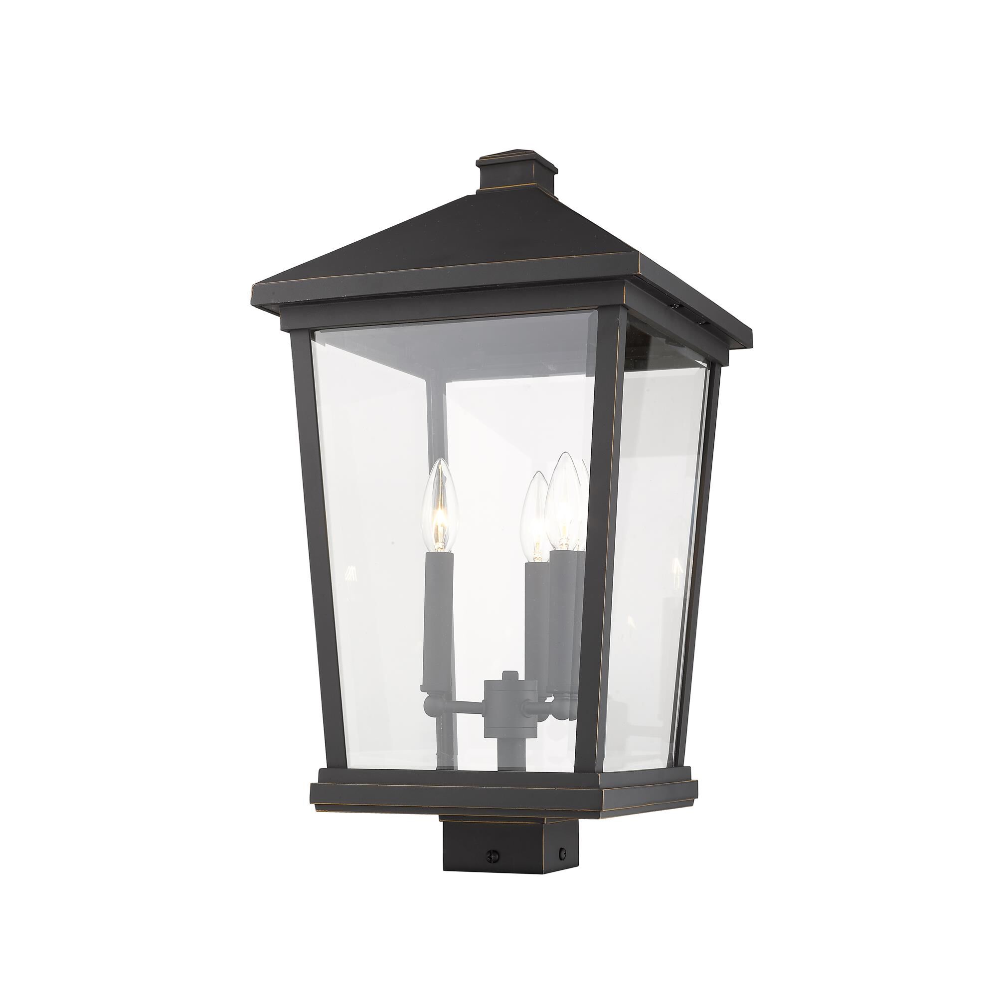 Shown in Oil Rubbed Bronze finish and Glass shade