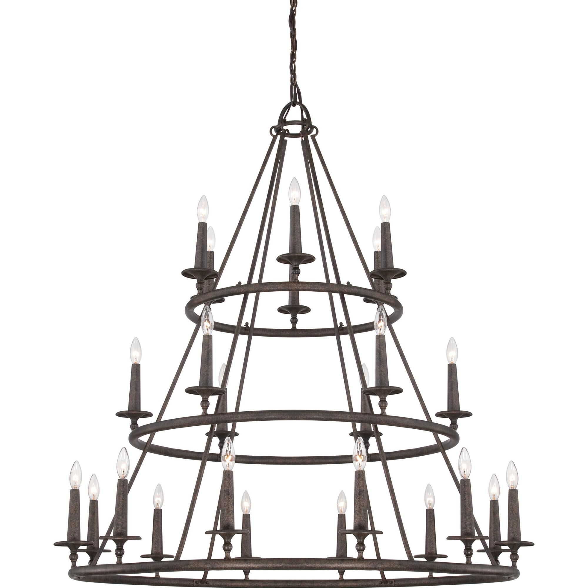 Voyager 48 Inch 24 Light Chandelier by Quoizel