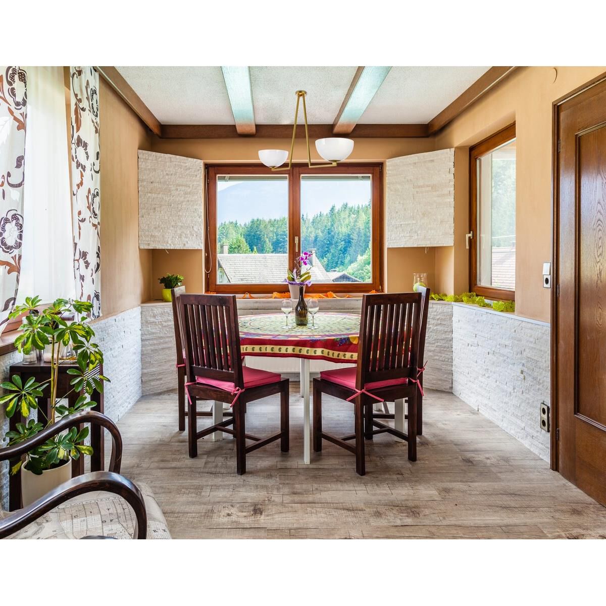 Shown in Brass finish and White glass