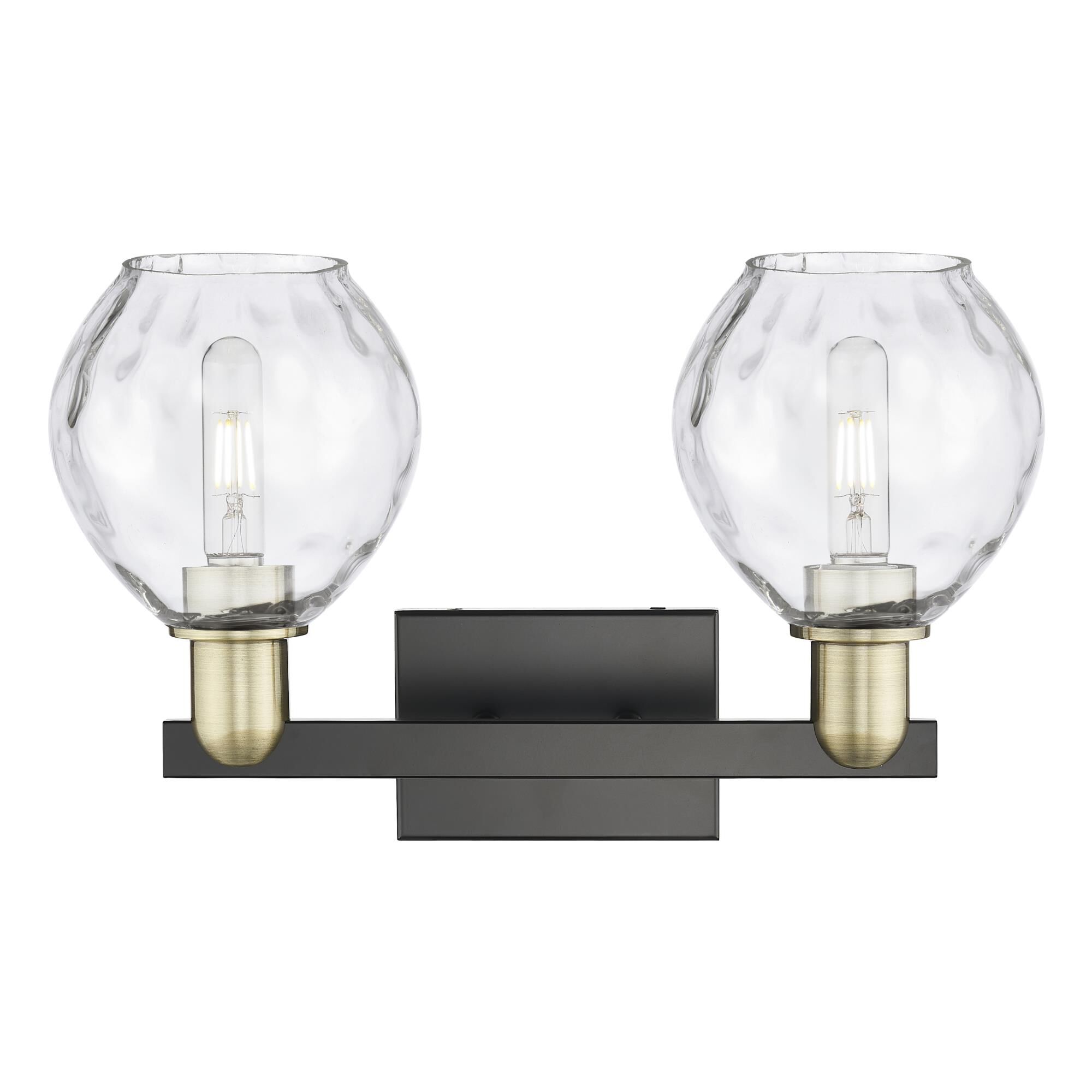 Shown in Black Antique Brass finish and Clear glass