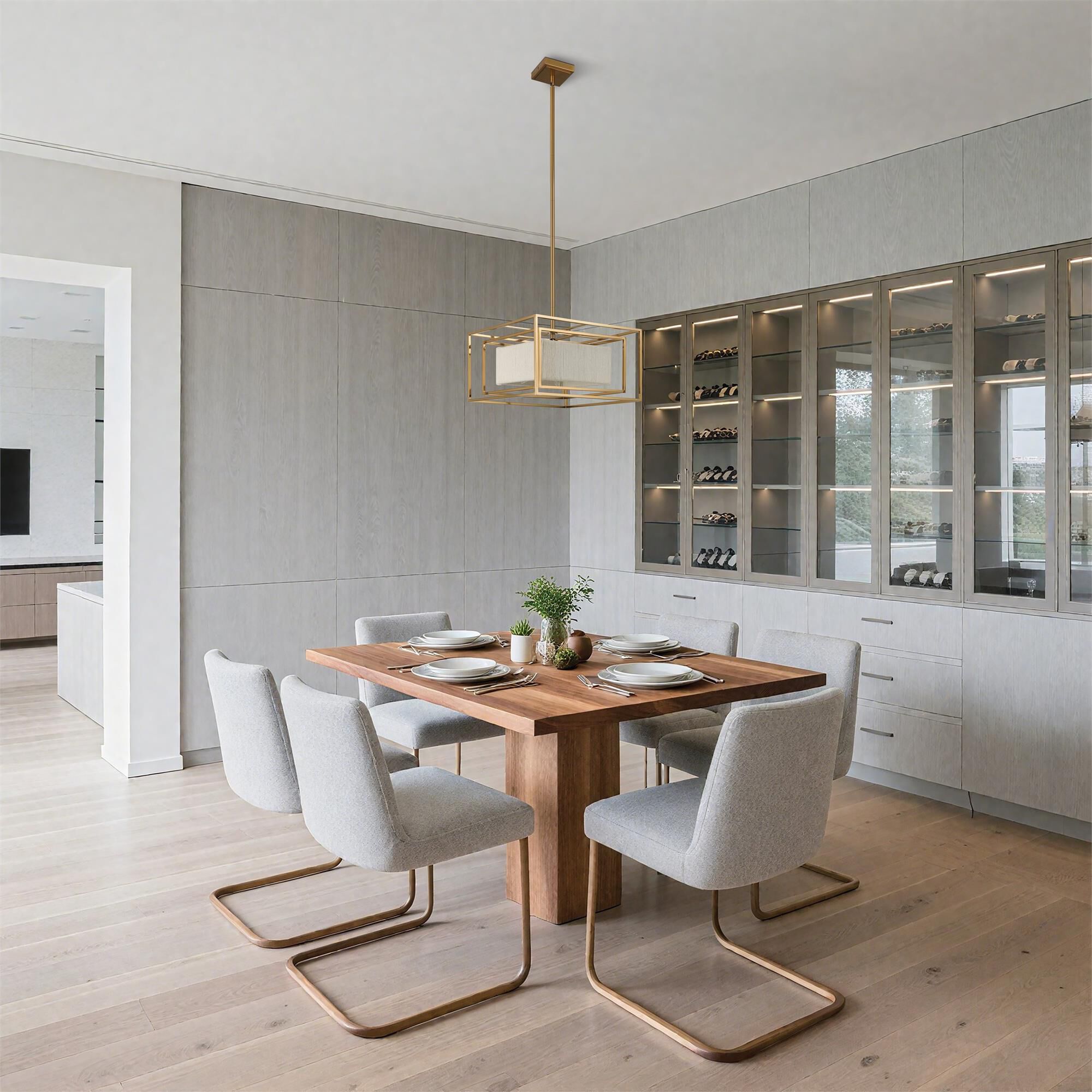 Shown in Brass finish and Cream shade