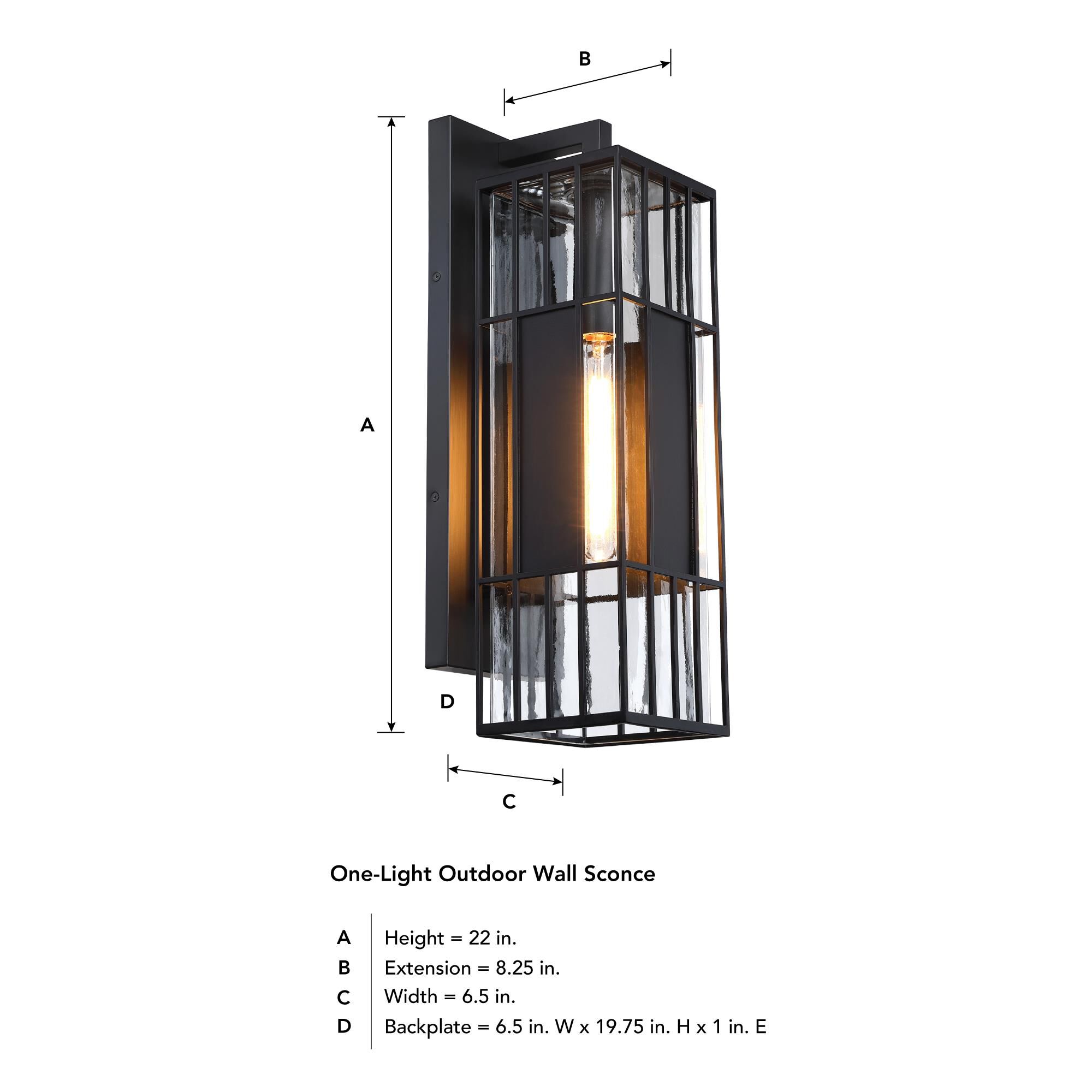 Edgehill 22 Inch Outdoor Wall Light by Designers Fountain