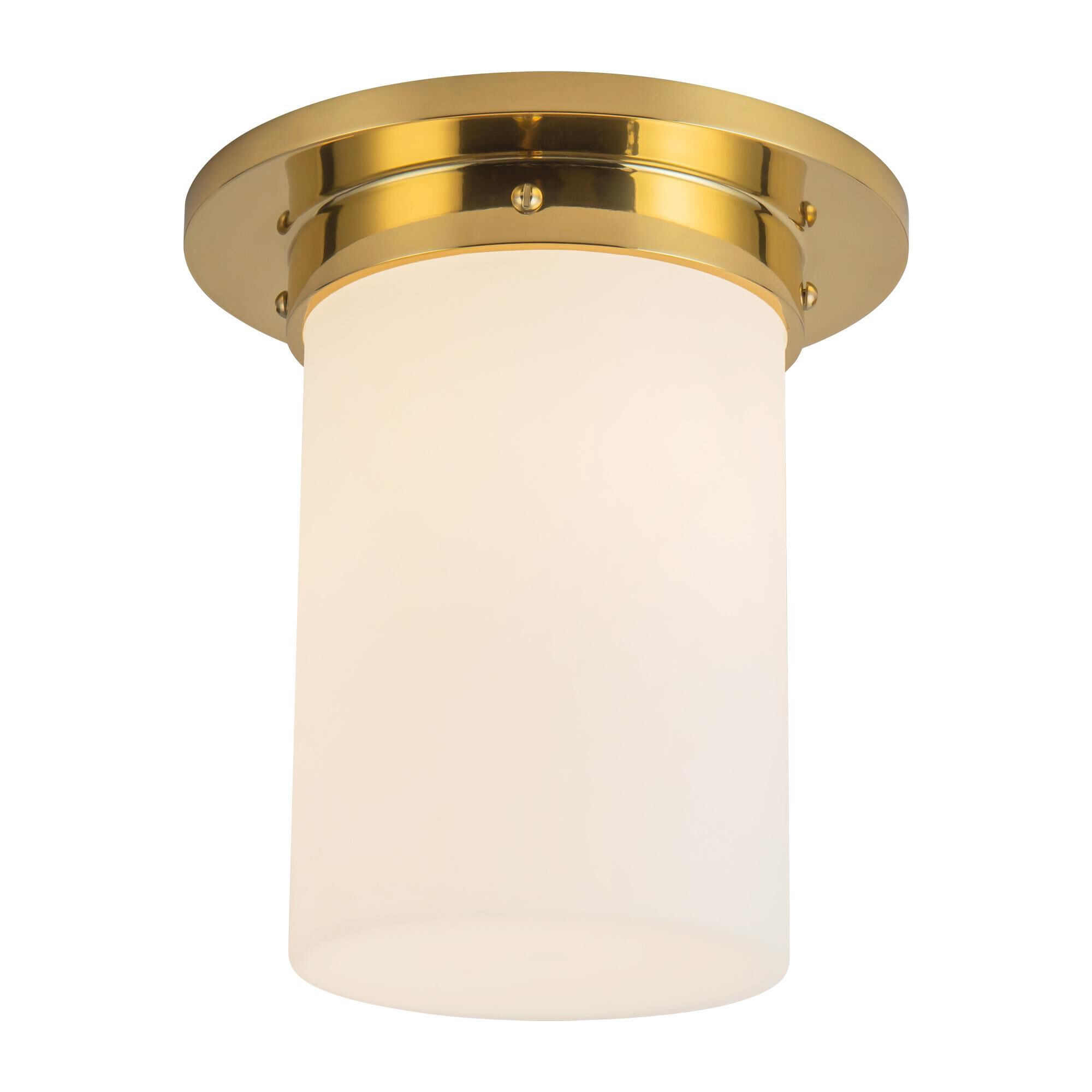 Shown in Patina Brass finish and Matte Opal glass