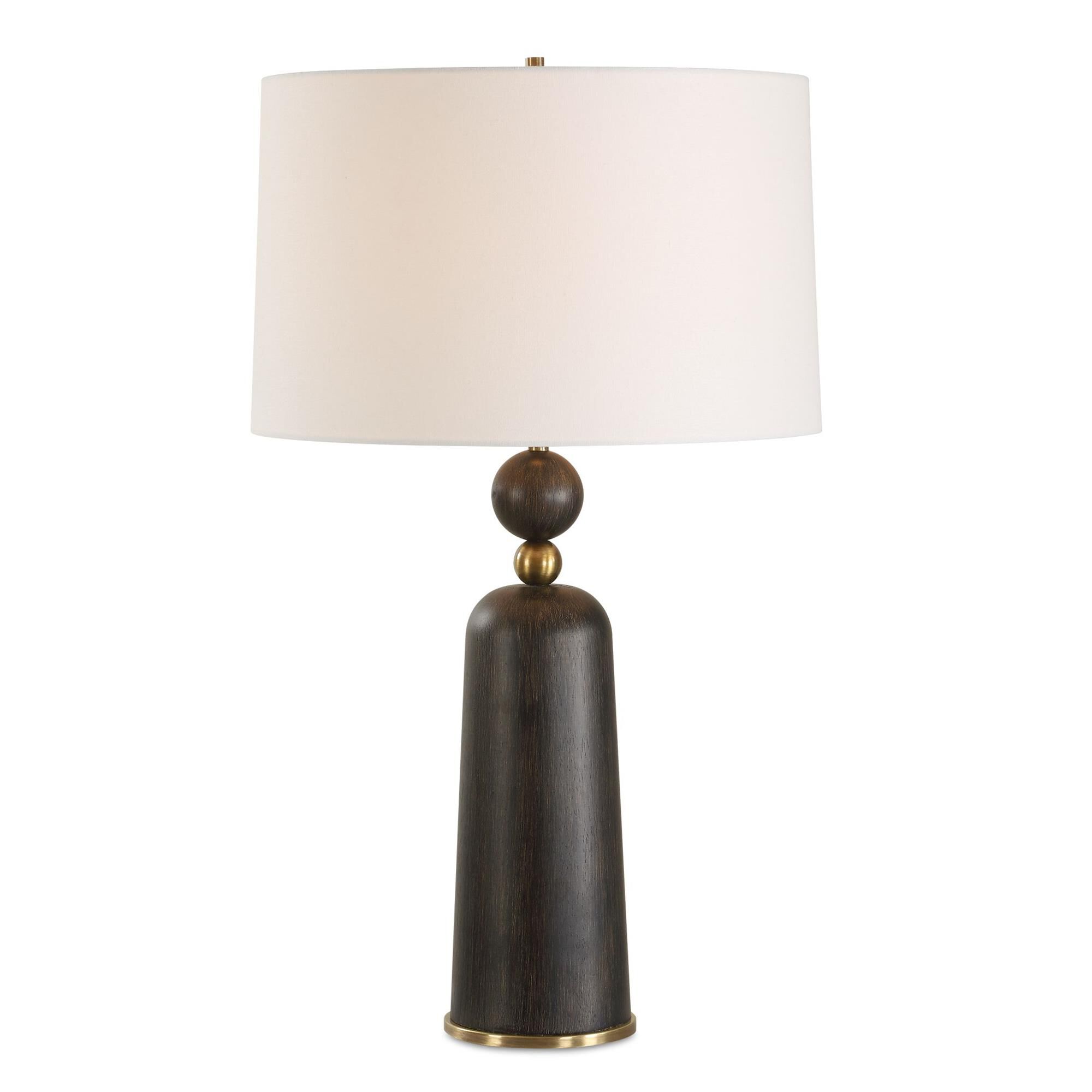 Shown in Black finish and Round  Hardback shade