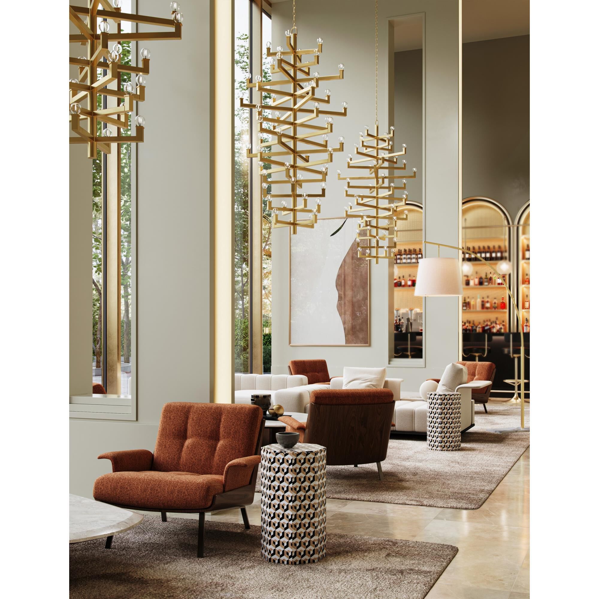 Shown in Brass finish