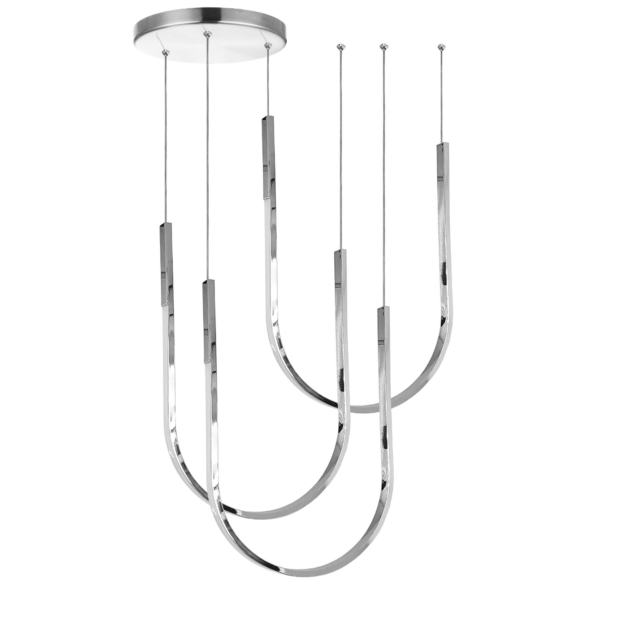 Shown in Polished Chrome finish and White shade