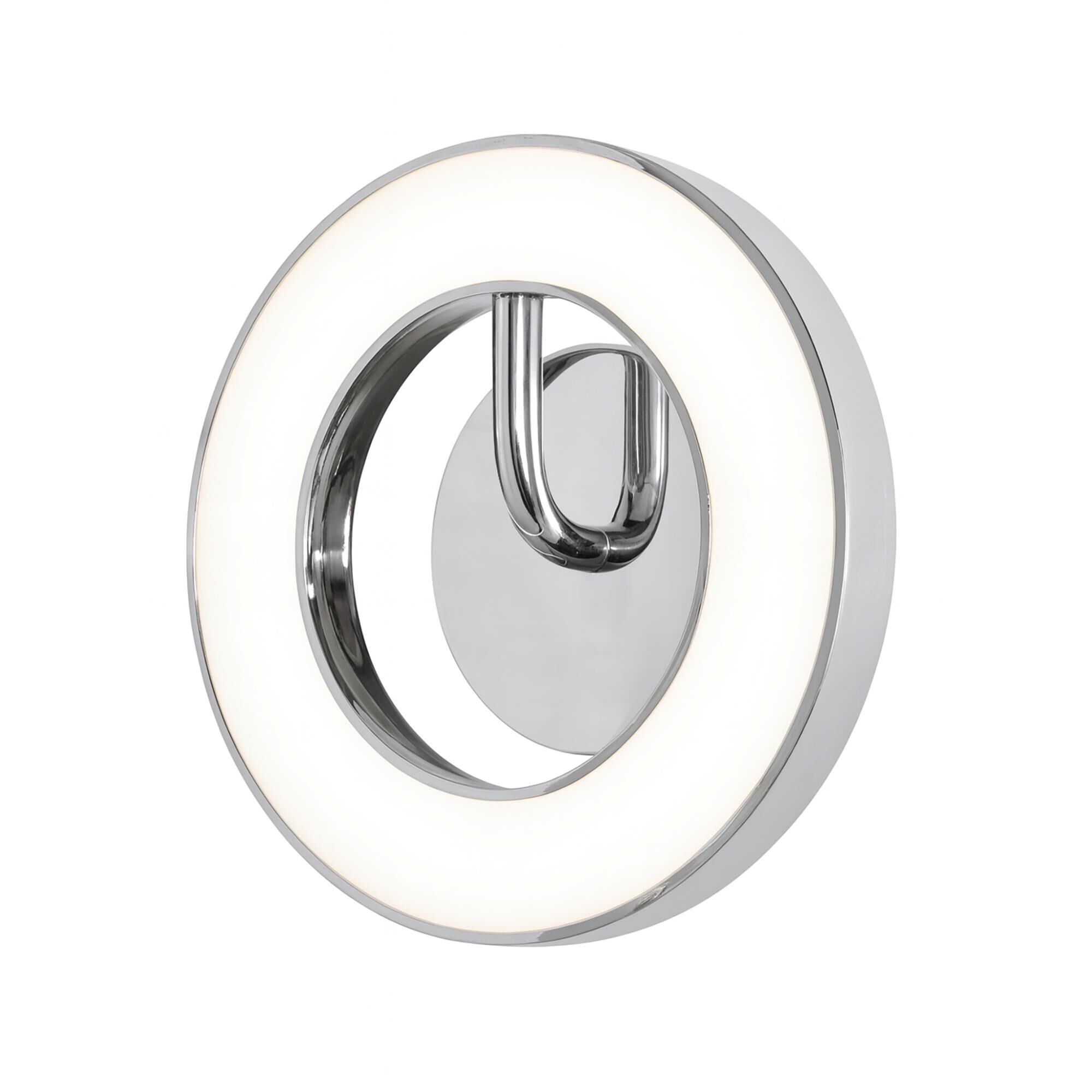 Shown in Polished Chrome finish and White shade